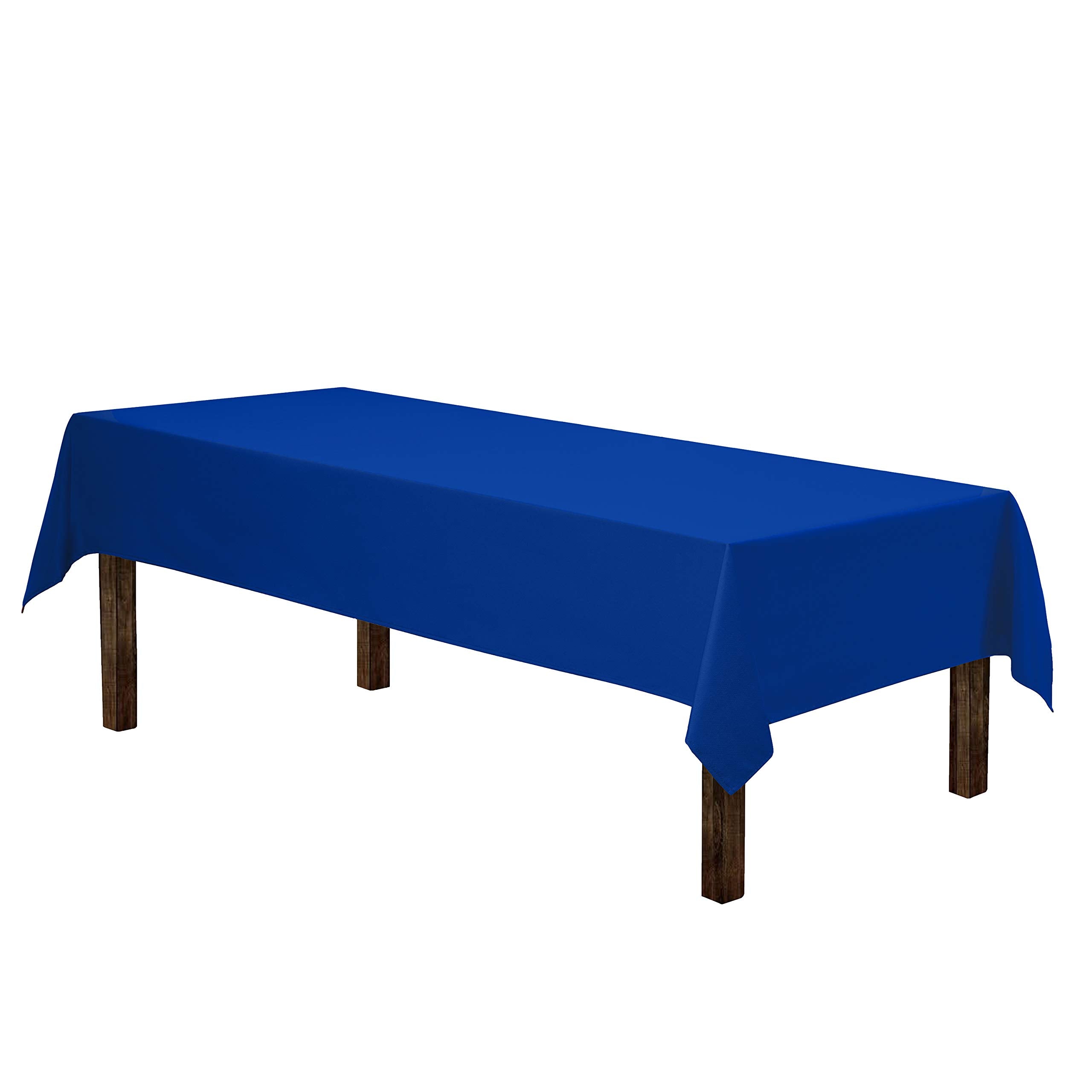 Gee Di Moda Rectangle Tablecloth - 60 X 126 Inch Royal Blue Table Cloth For 8 Foot Rectangle Table - Heavy Duty Washable Fabric