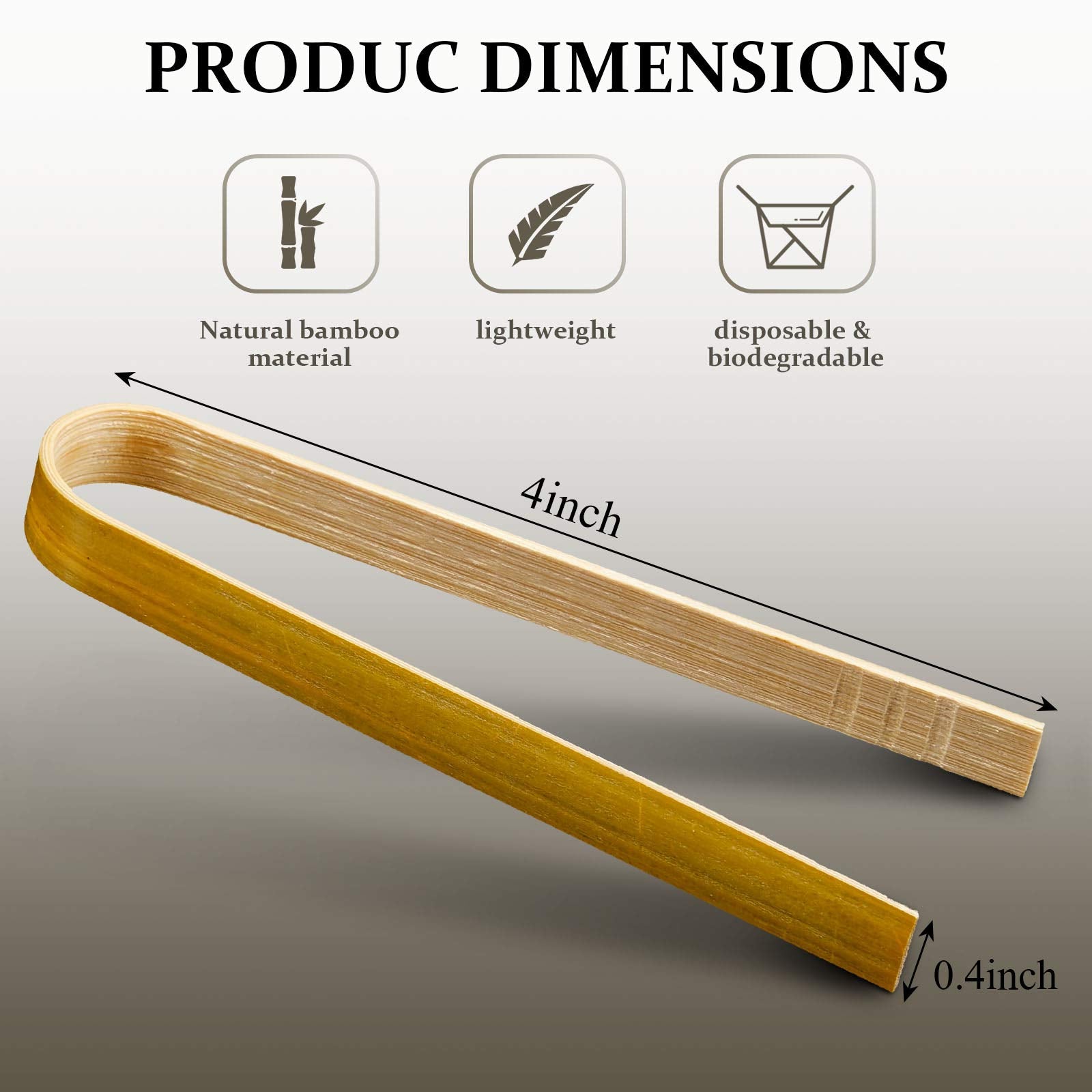Mini Bamboo Tongs 4 Inch Long Toast Tongs Disposable Wooden Cooking Tongs Bamboo Cooking Utensils For Cooking Toast Bread Pickle