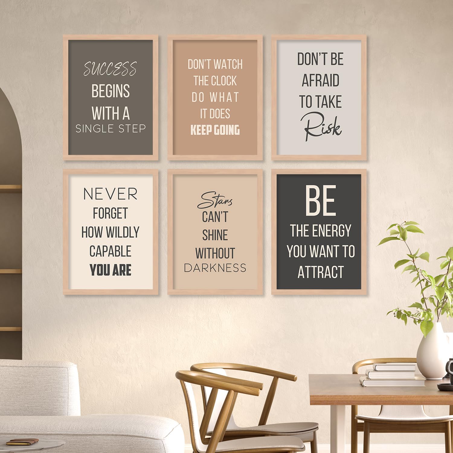Kalit Kala Decor Paintings For Wall Decoration With Frame | Motivational Quotes Posters Paintings For Living Room, Bedroom | Set