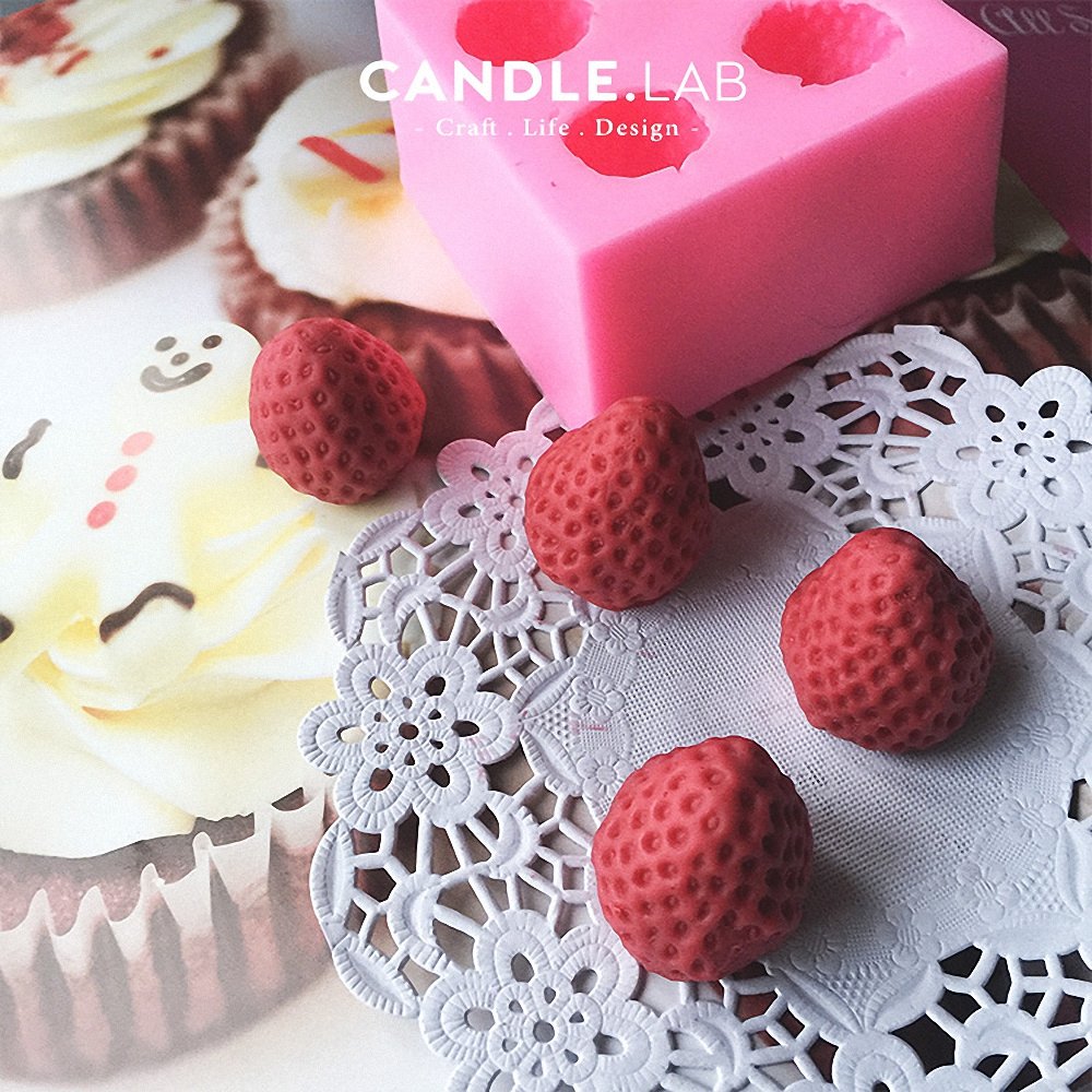 3D Full-Size Strawberry Silicone Mold - Moldfun Large Strawberry Mold For Fondant, Gum Paste, Cake Topper Decorating, Chocolate,
