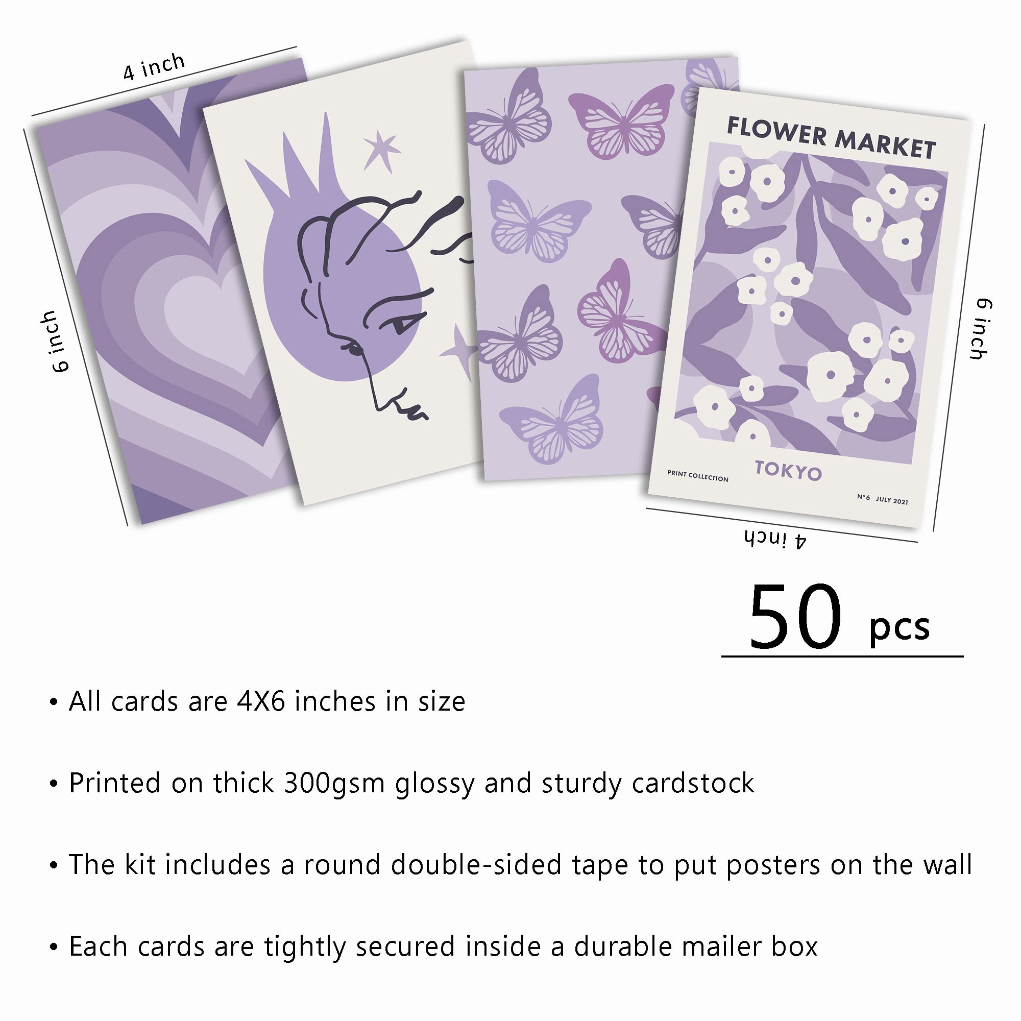 Purple Room Decor Aesthetic, Lavender Wall Collage Kit Posters For Room Aesthetic Posters Prints, Purple Aesthetic Dorm Room Dec