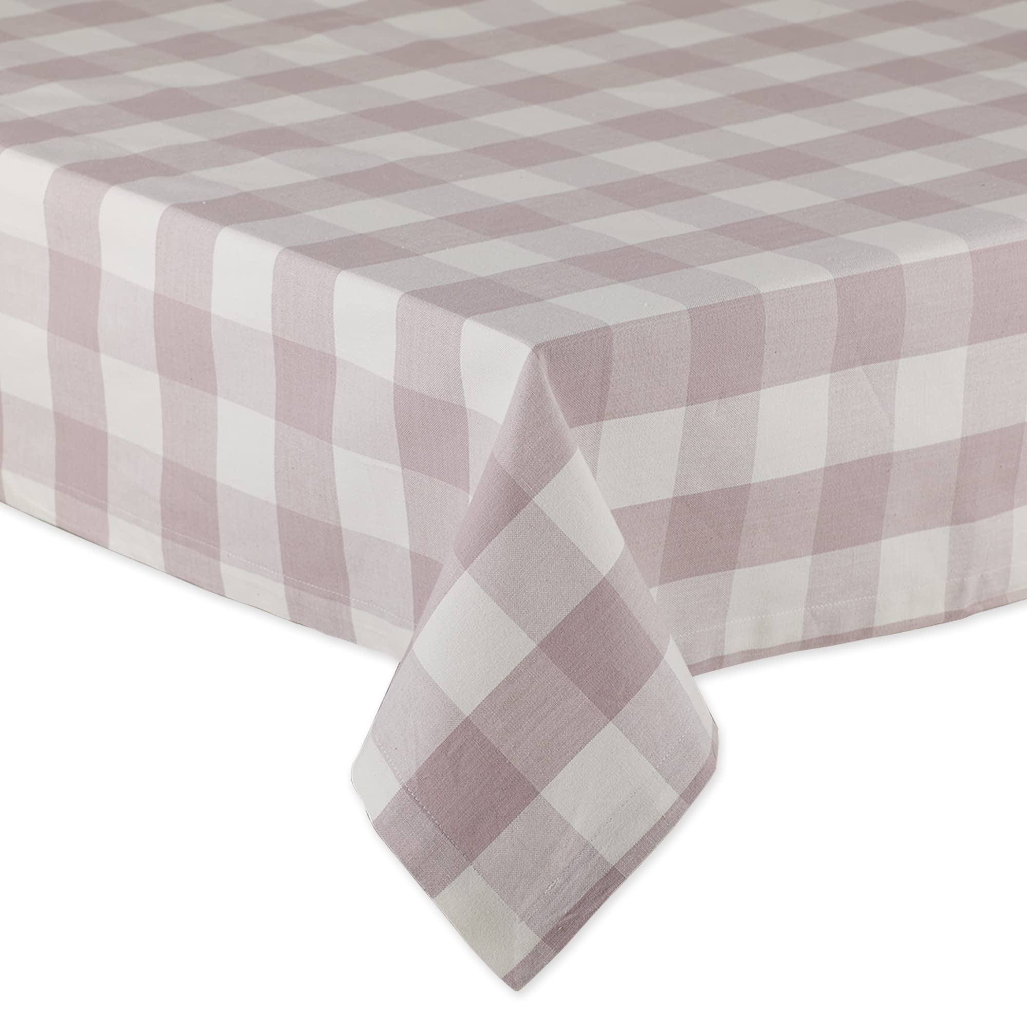 DII Dusty Lilac Buffalo Check Tablecloth