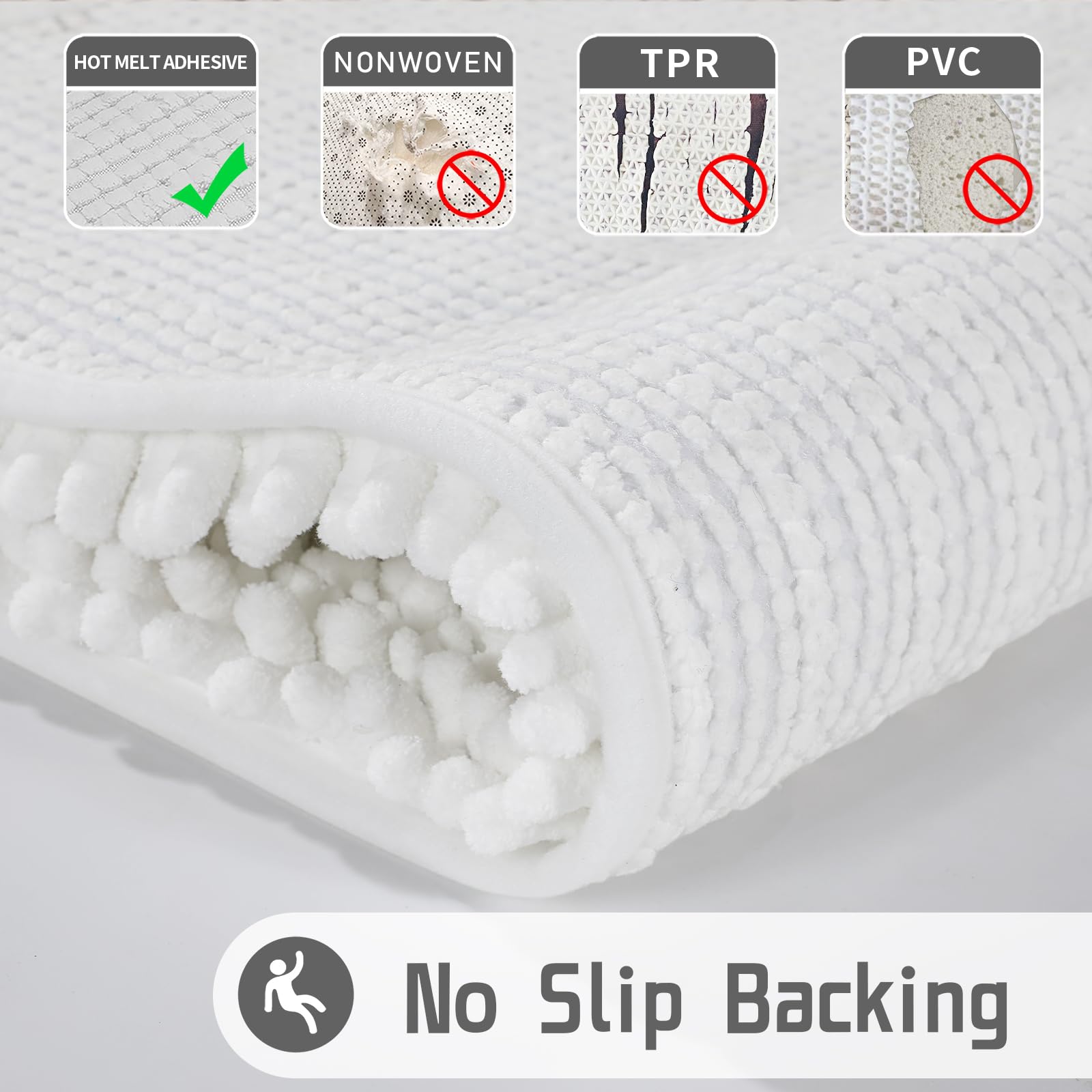 Yimobra Chenille Bath Rug, 60.2 X 24 Inches, Extra Soft & Comfortable Bathroom Mat Rugs, Large Size, Super Absorbent And Thick,