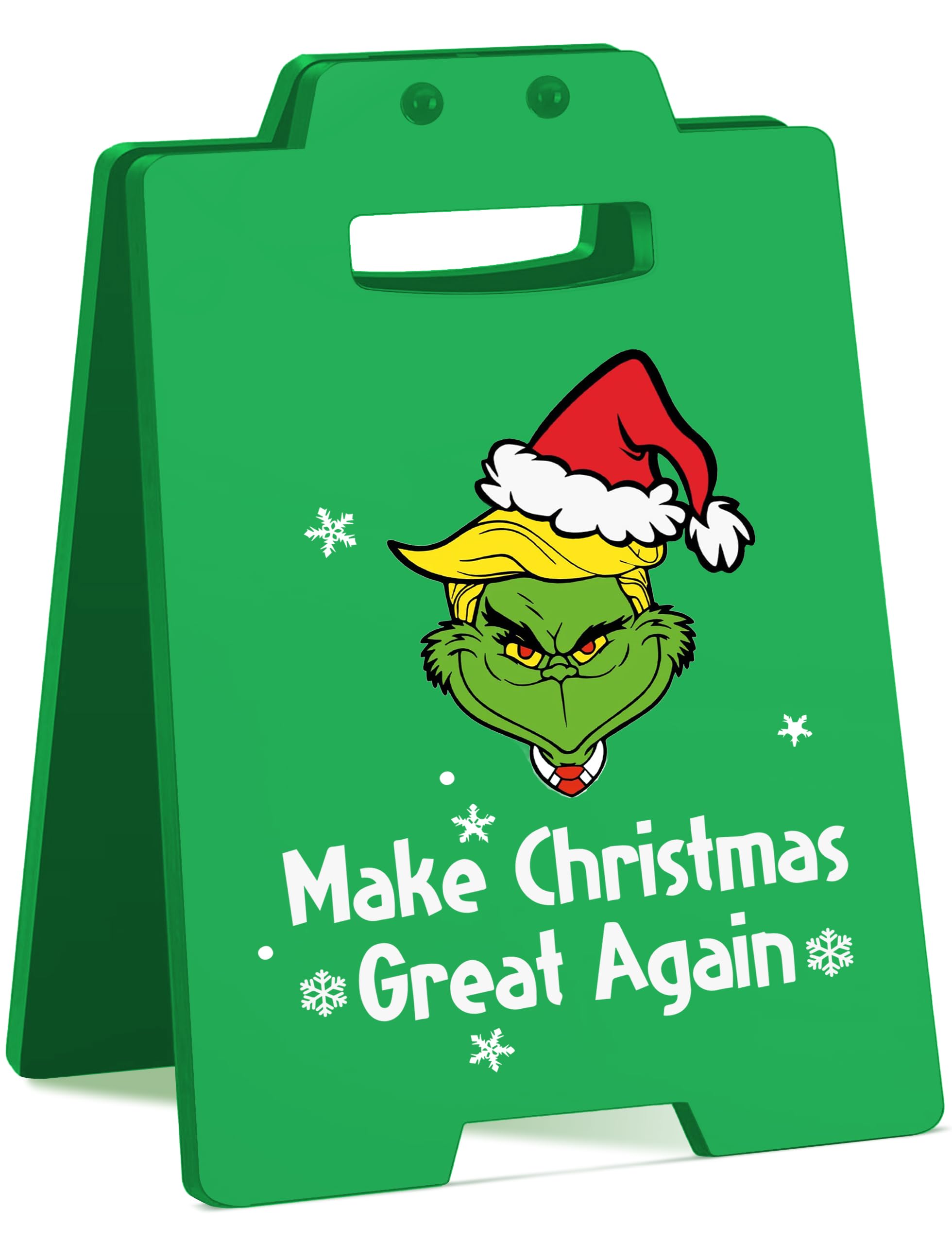 Funny Christmas Decor Sign - Make Christmas Great Again | Humorous Holiday Home & Office Desk Decor | Novelty Winter Theme Sign|