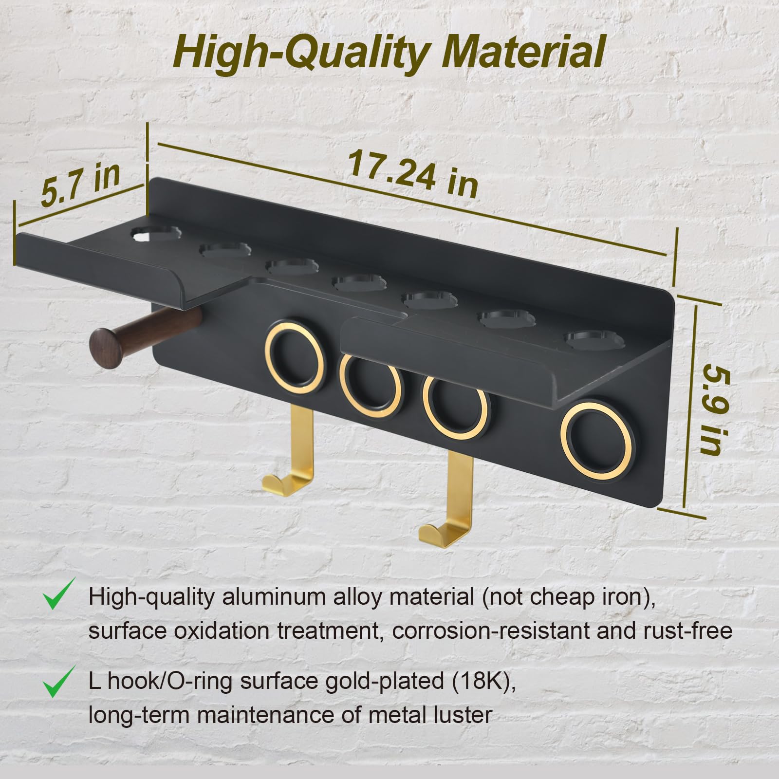 Catoomuu Wall Mount Hair Dryer Stand Holder For Dyson Supersonic Hair Dryer And Dyson Airwrap Styler, 2 In 1 Blow Dryer Accessor