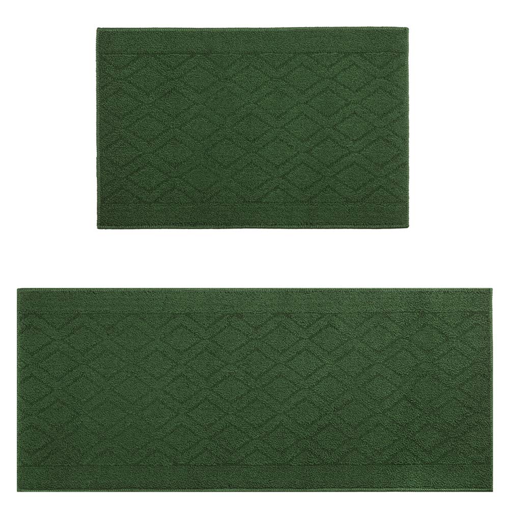 Cosy Homeer 48X20 Inch/30X20 Inch Kitchen Rug Mats Made Of 100% Polypropylene 2 Pieces Soft Kitchen Mat Specialized In Anti Slip