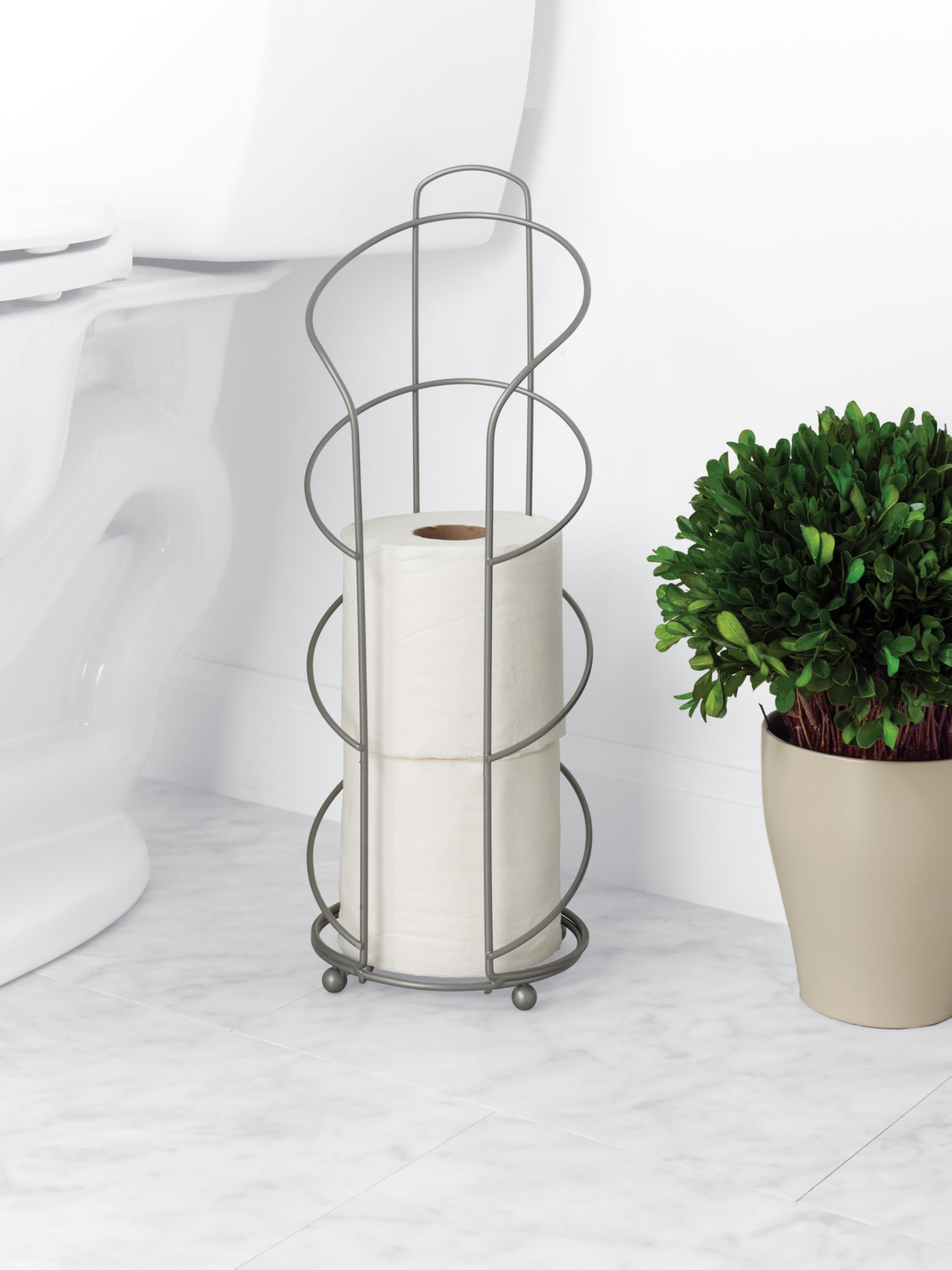 Zenna Home 7656NN Toilet Paper Reserve  Satin Nickel