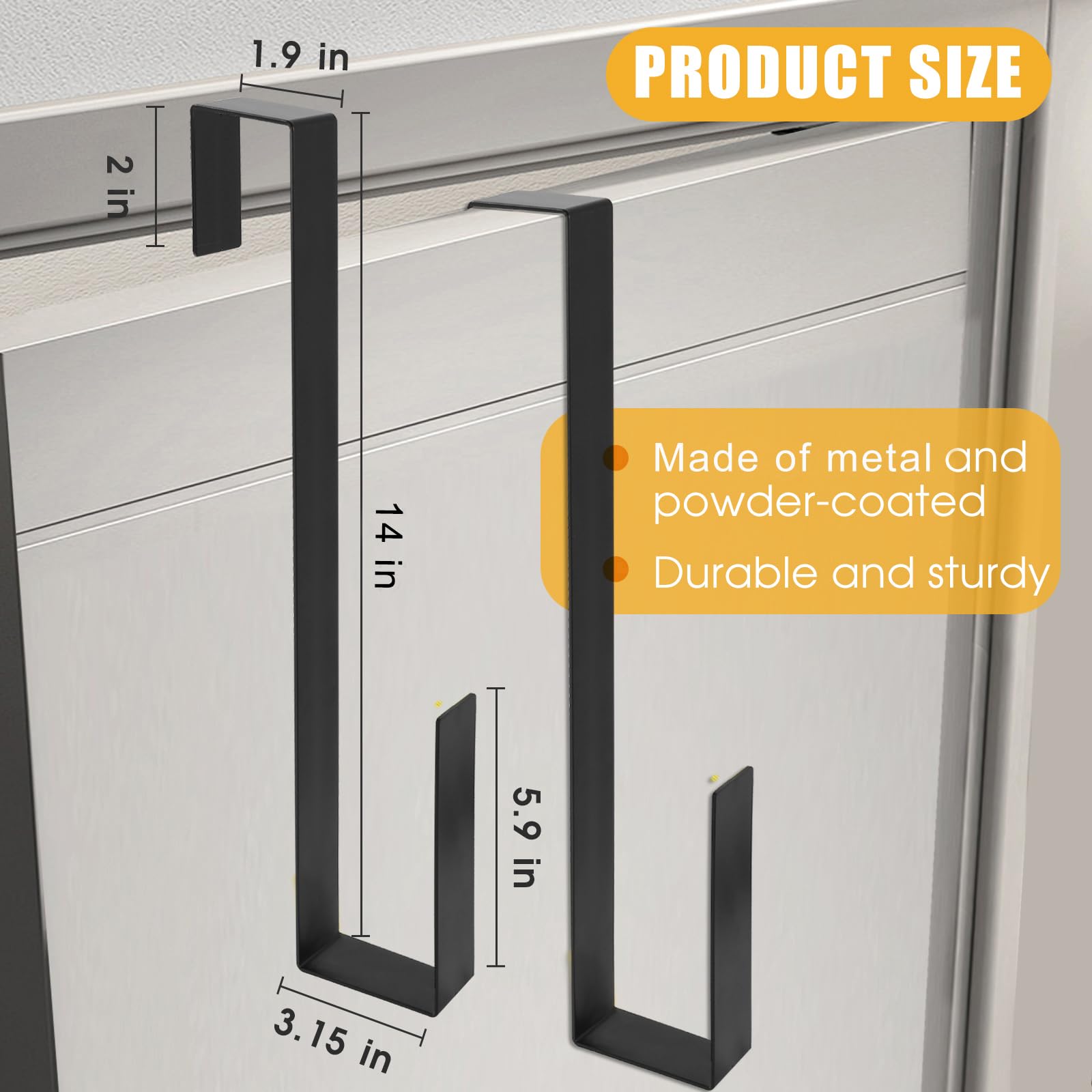 Little Joke Hat Rack For Door, 2-Pack Over The Door Hat Organizer For Baseball Caps, Metal Hat Hook Hold 15 Hats, No Damage Hat