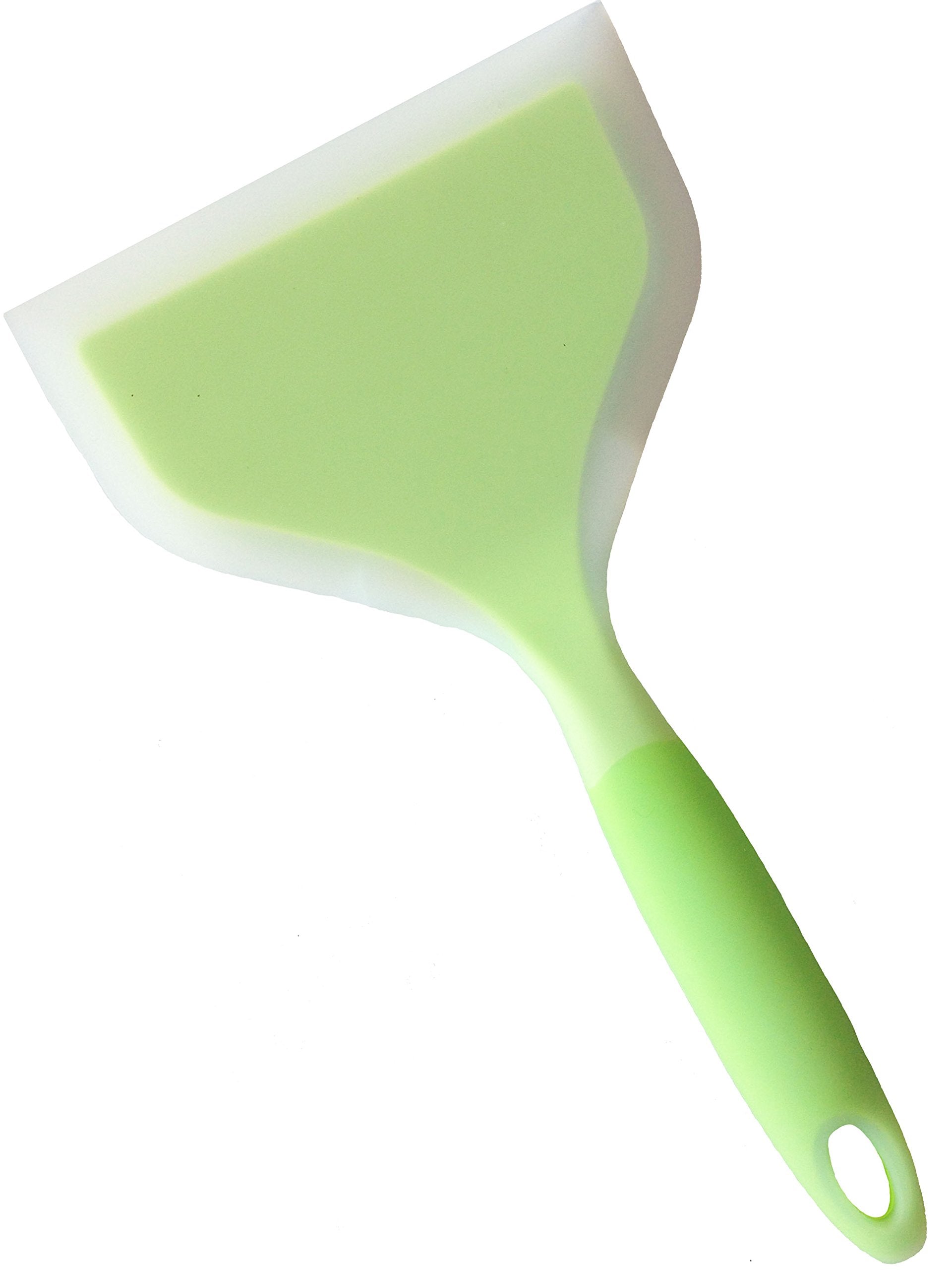 Minchsrin Silicone Wrapped Plastic Fish Spatula Pancakes Shovel Non-Stick Heat-Resistant Wide Flat Turner For Egg Tamales Pizza