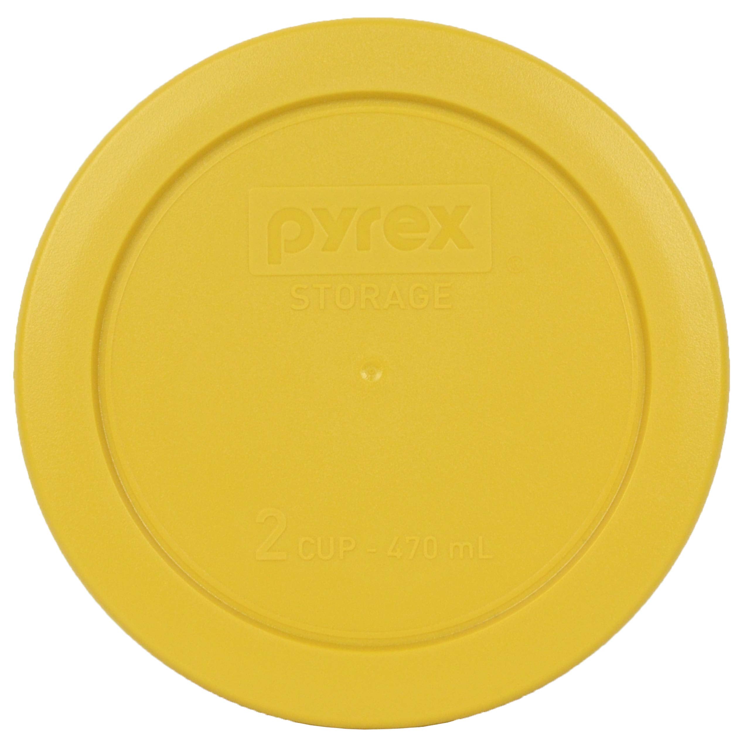 Pyrex 7200-Pc 2 Cup Butter Yellow Round Plastic Food Storage Lid
