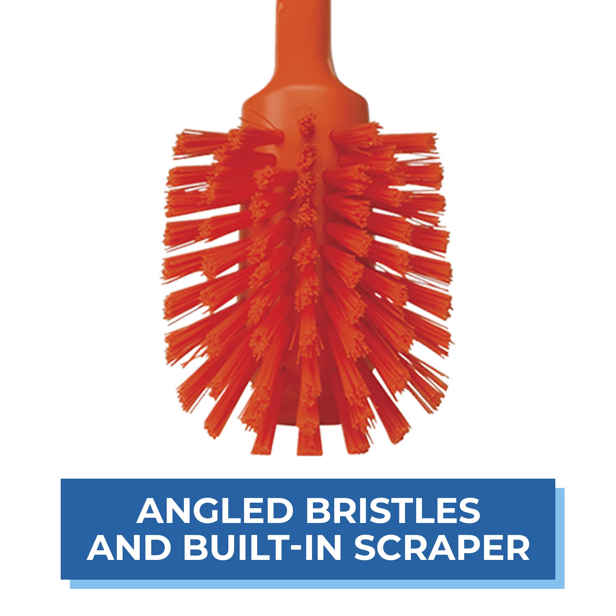 Vikan, Orange Brush,Dish,Scraping Edge,Med,11'',Pp/Pbt, 4237