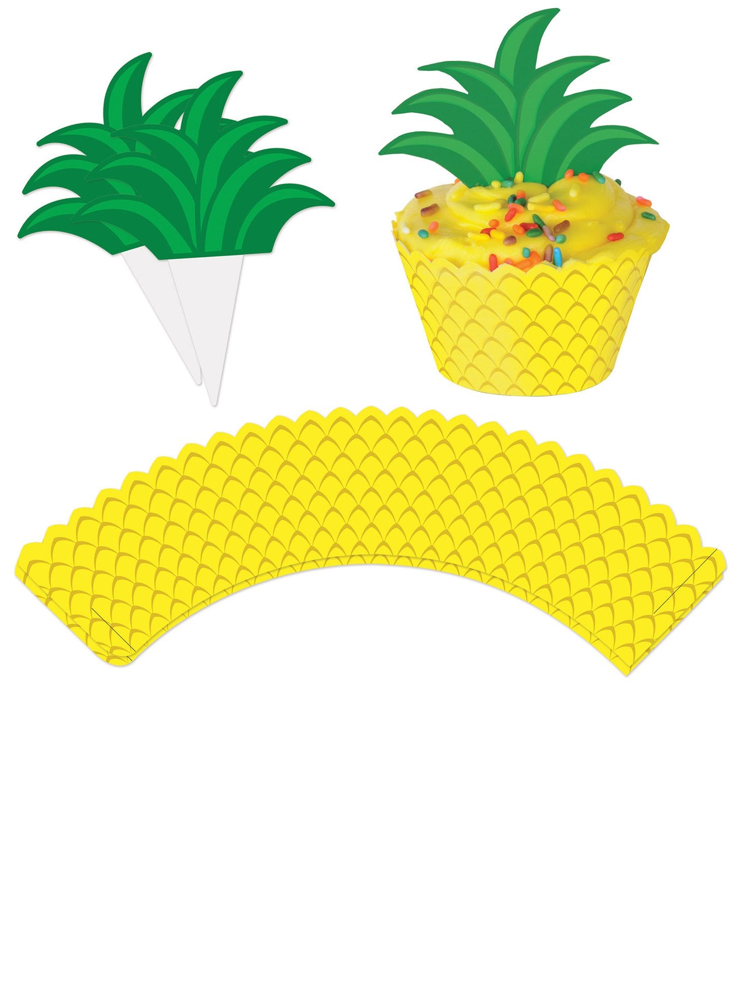 Beistle Pineapple Cupcake Wrappers