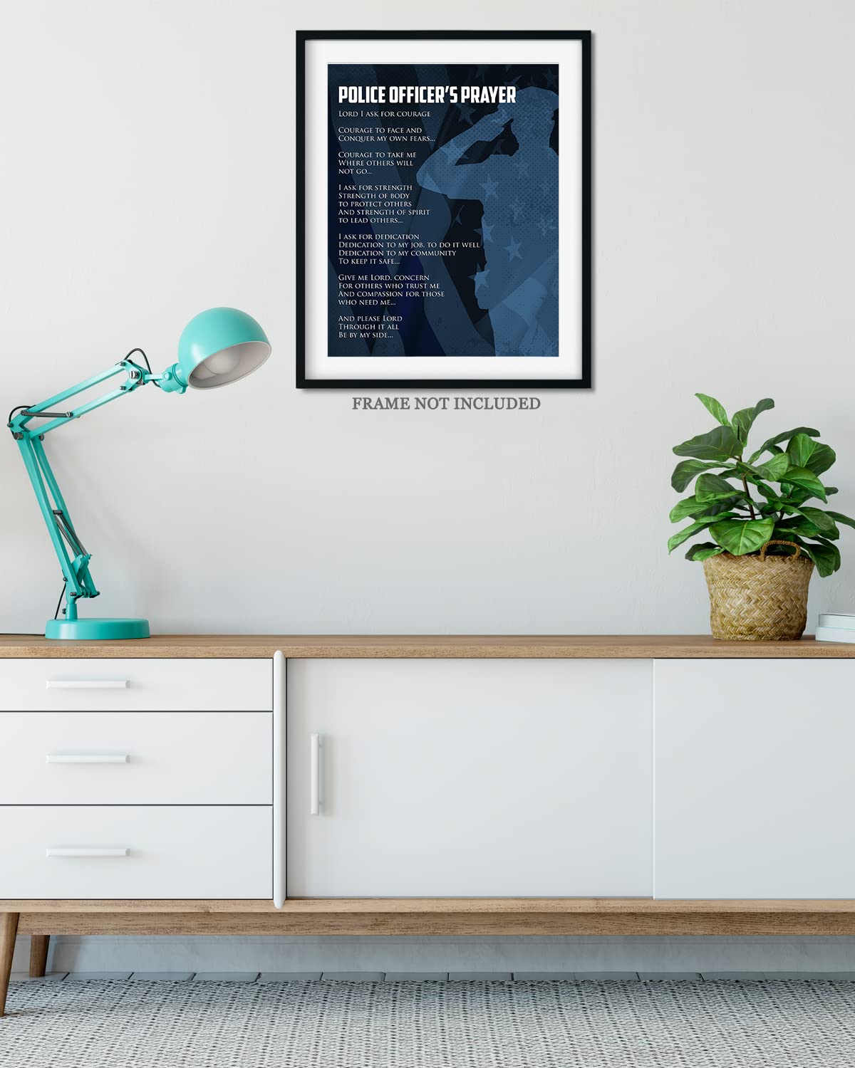 Police Prayer Wall Art - Law Enforcement Prints - Police Officer Gifts - Police Academy Graduation - Police Officer Wall Decor -