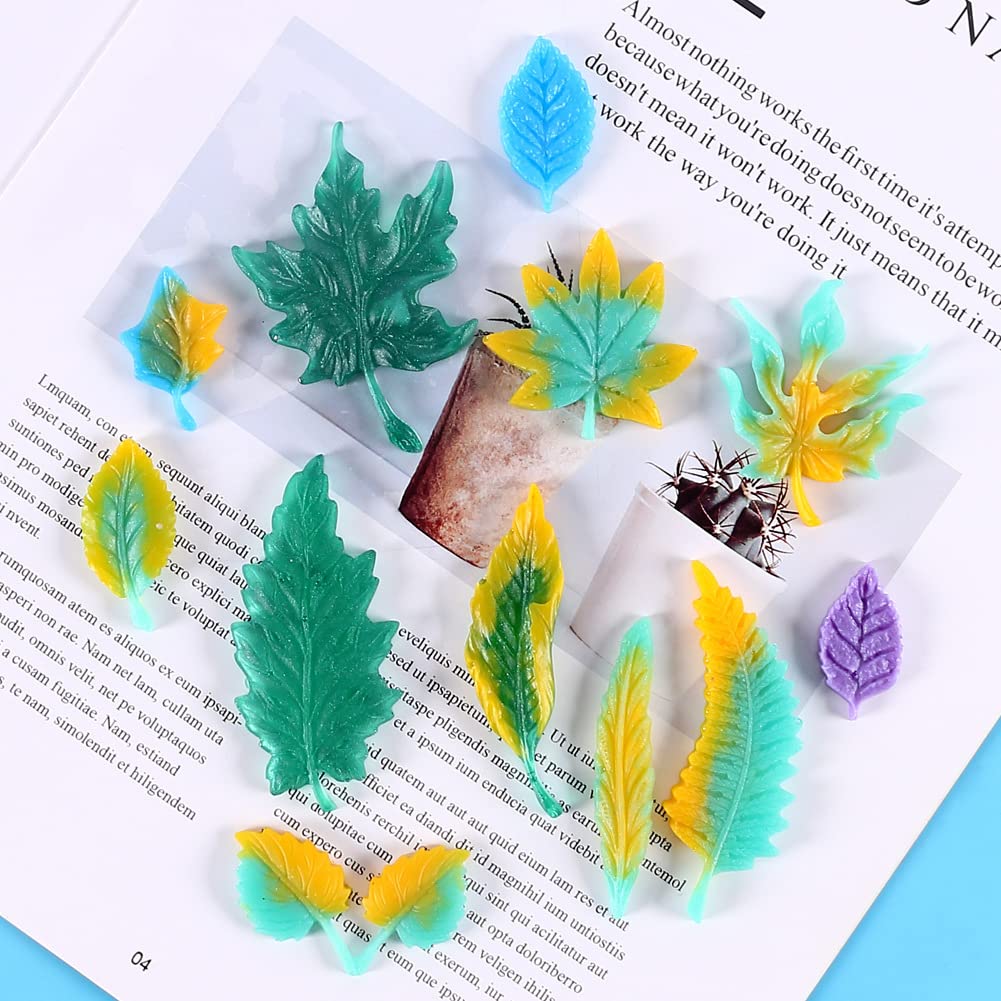 Cestony Leaf Shape Silicone Molds For Diy Cake Fondant Biscuit Cookies Soap Sugar Pudding Chocolate Hard Candies Dessert Candle