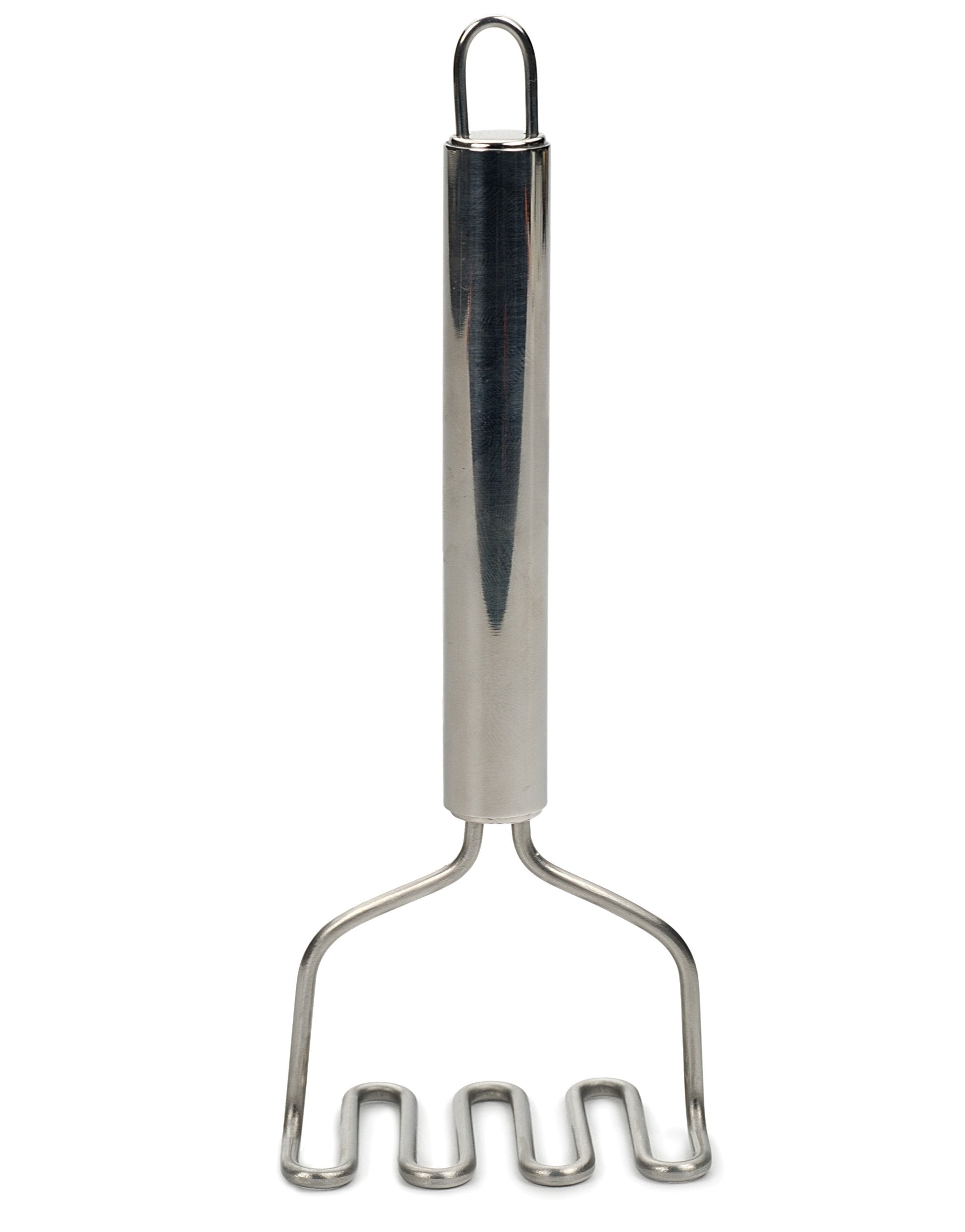 Rsvp International Endurance Kitchen Tool Collection Handheld Potato & Avocado Masher, Dishwasher Safe, 7X2.75, Stainless Stee