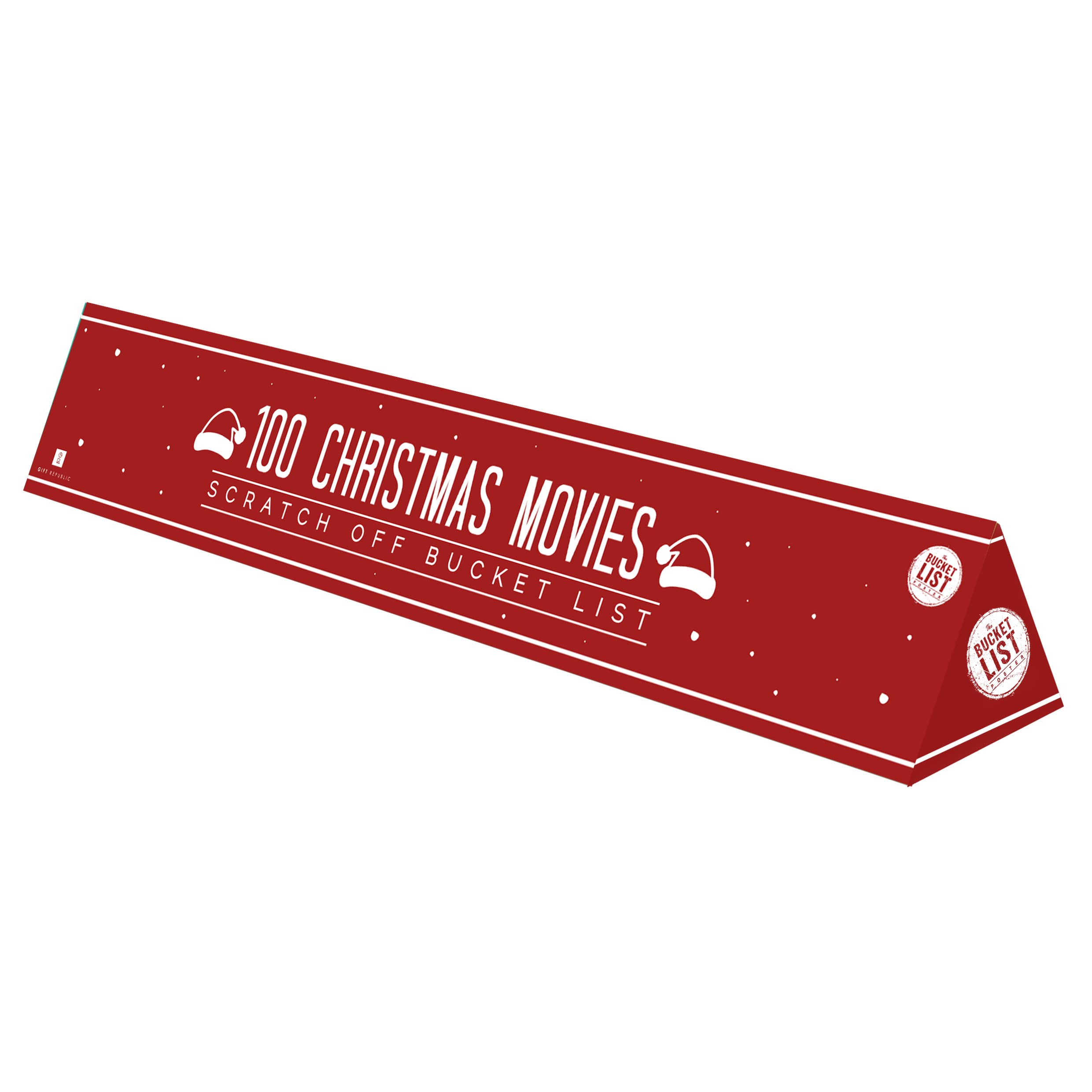 Gift Republic Scratch Off Poster - 100 Christmas Movies Bucket List, Festive, Model GR630062, Plastic