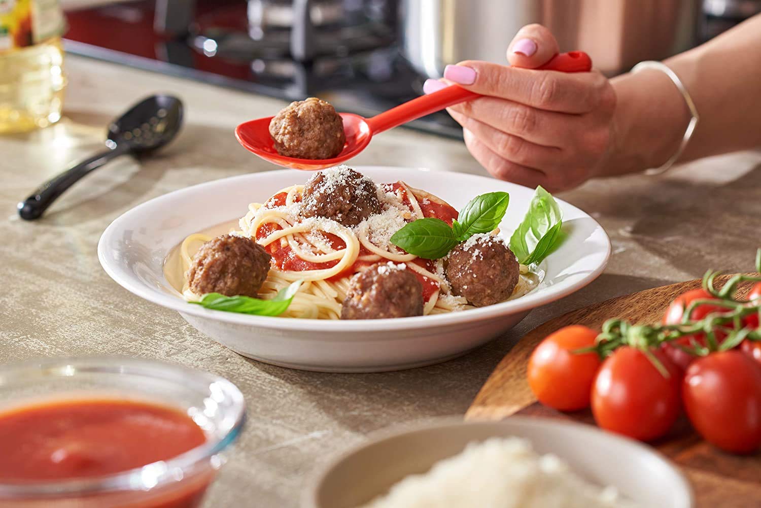 Pikanty Small Slotted Spoon - Durable and Versatile Kitchen Tool for Straining Oils  Juices  and More!