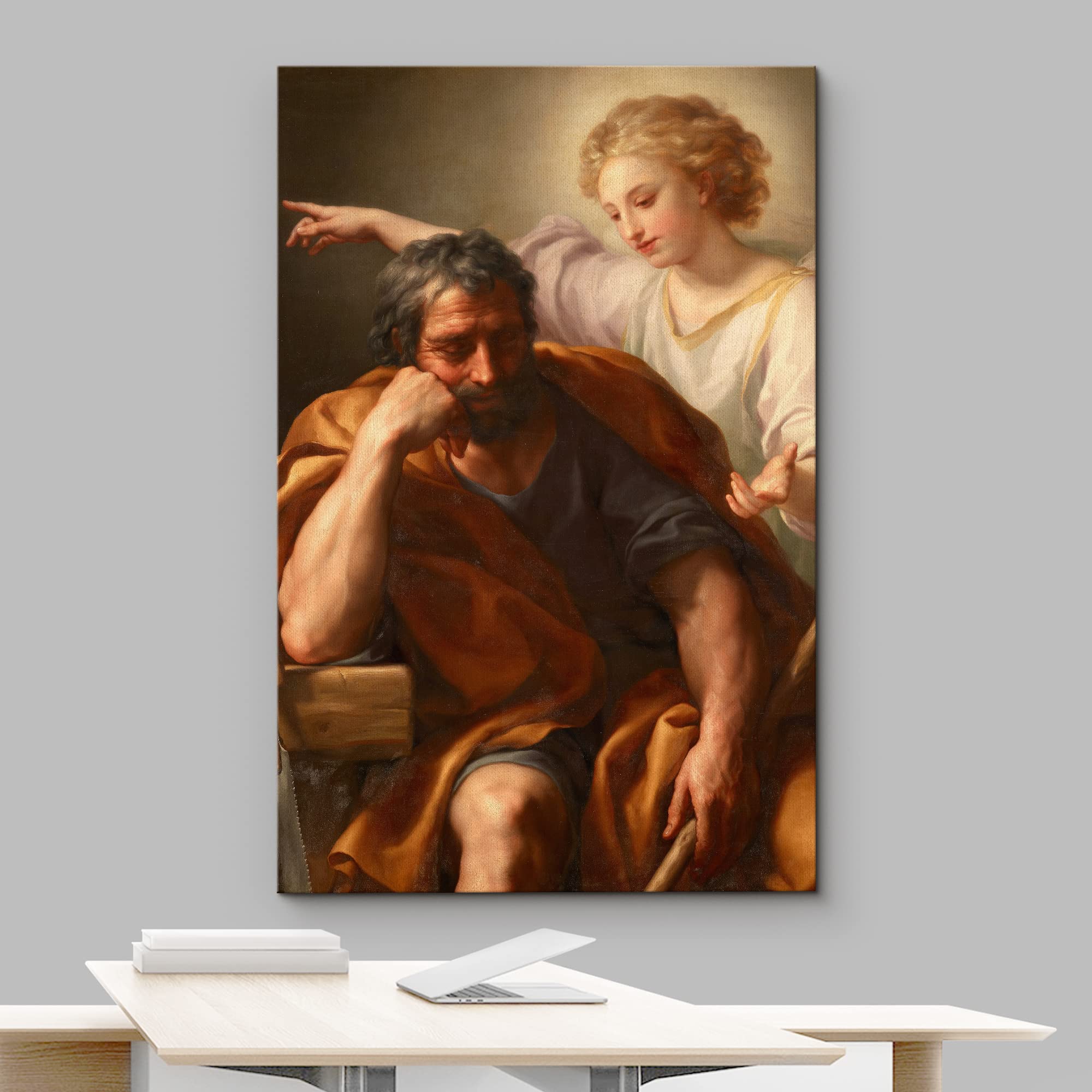 Wall26 Canvas Print Wall Art The Dream Of St. Joseph By Anton Mengs People Historic Illustrations Fine Art Traditional Scenic Co