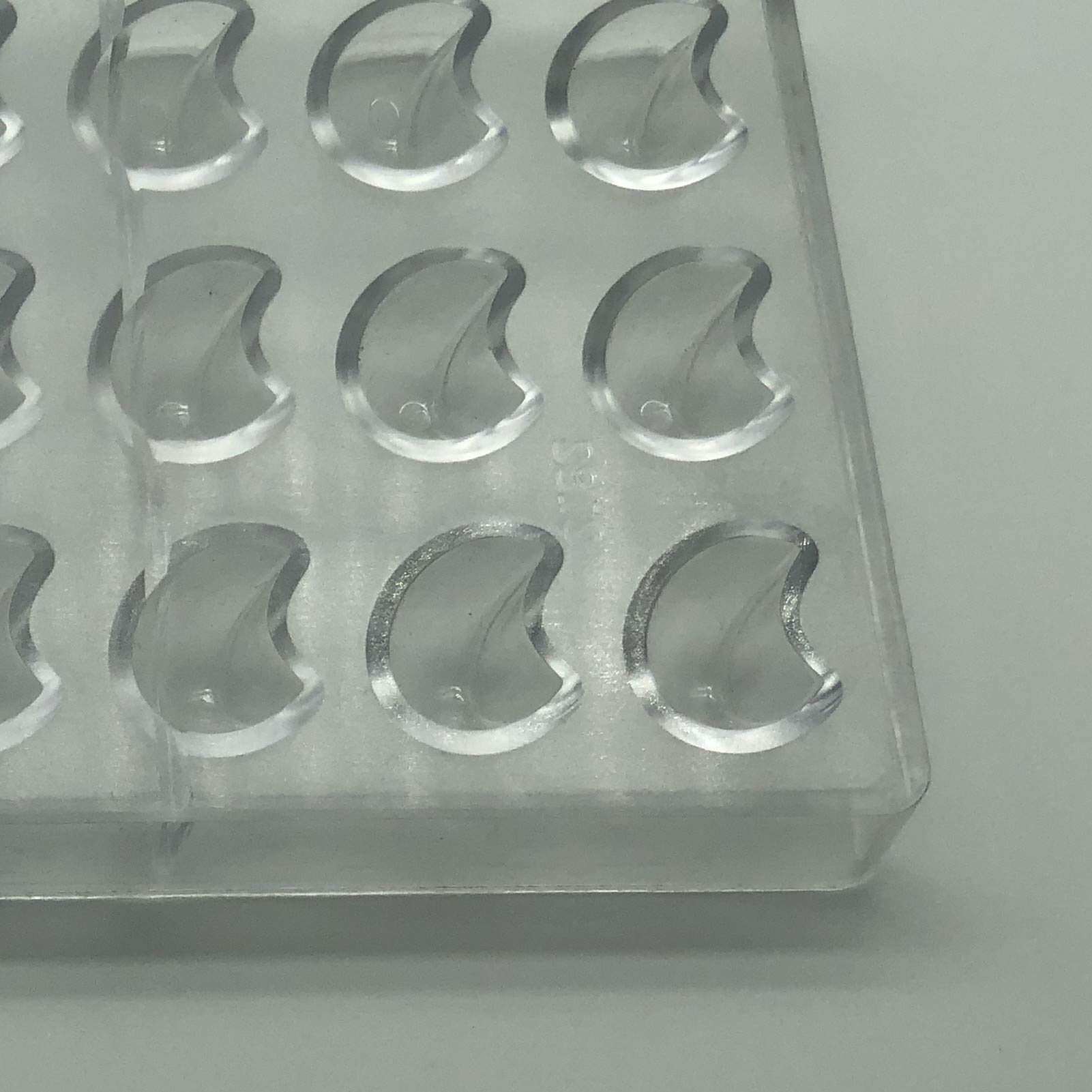 Moon Shaped Polycarbonate Chocolate Mold Hard Pc Candy Mold Tray Clear Chocolate Tray