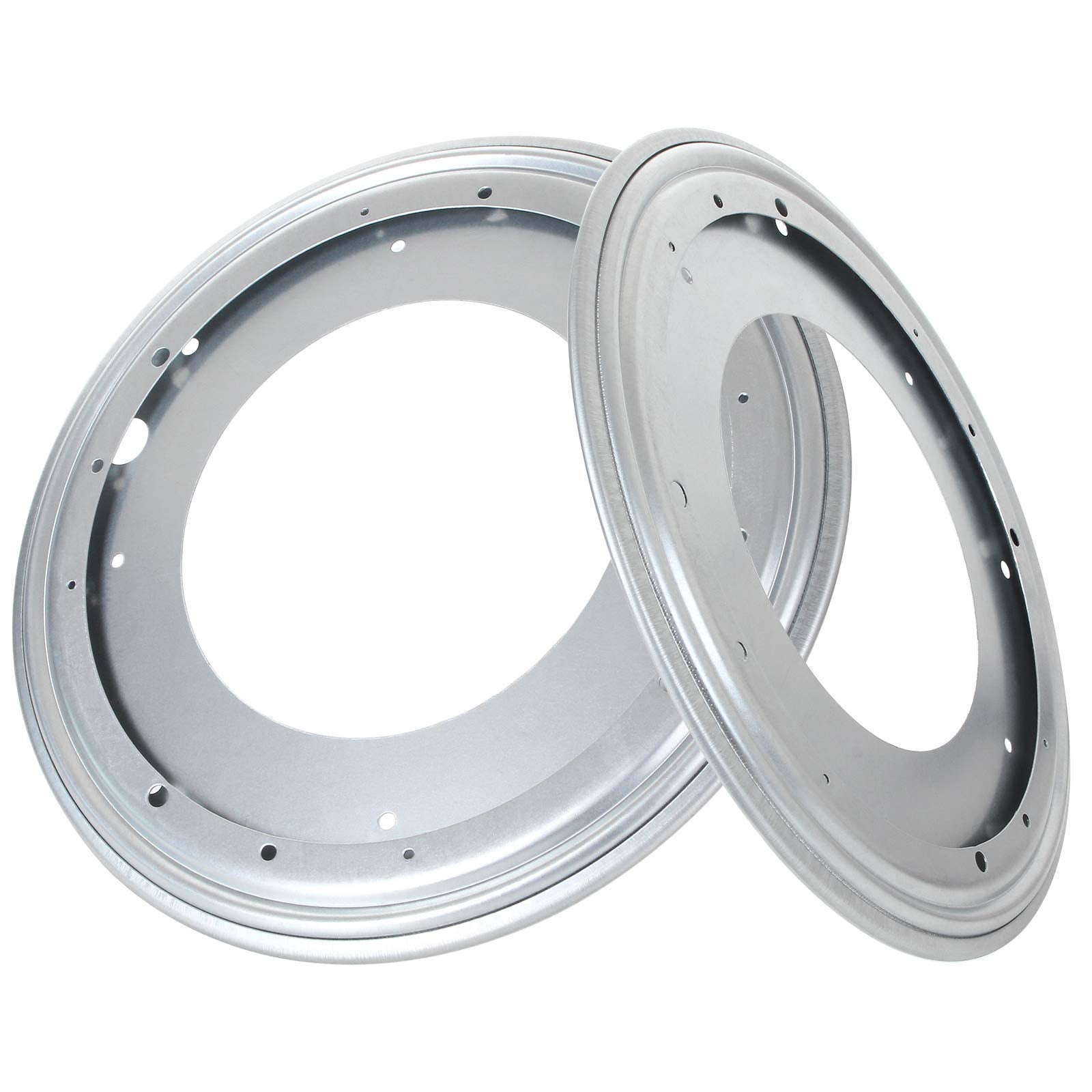 2 Pack Flat Lazy Susan Turntable Bearing 12 Inch Round Lazy Susan Hardware 516 Thick Turntable Swivel Base For Rotating Table, B