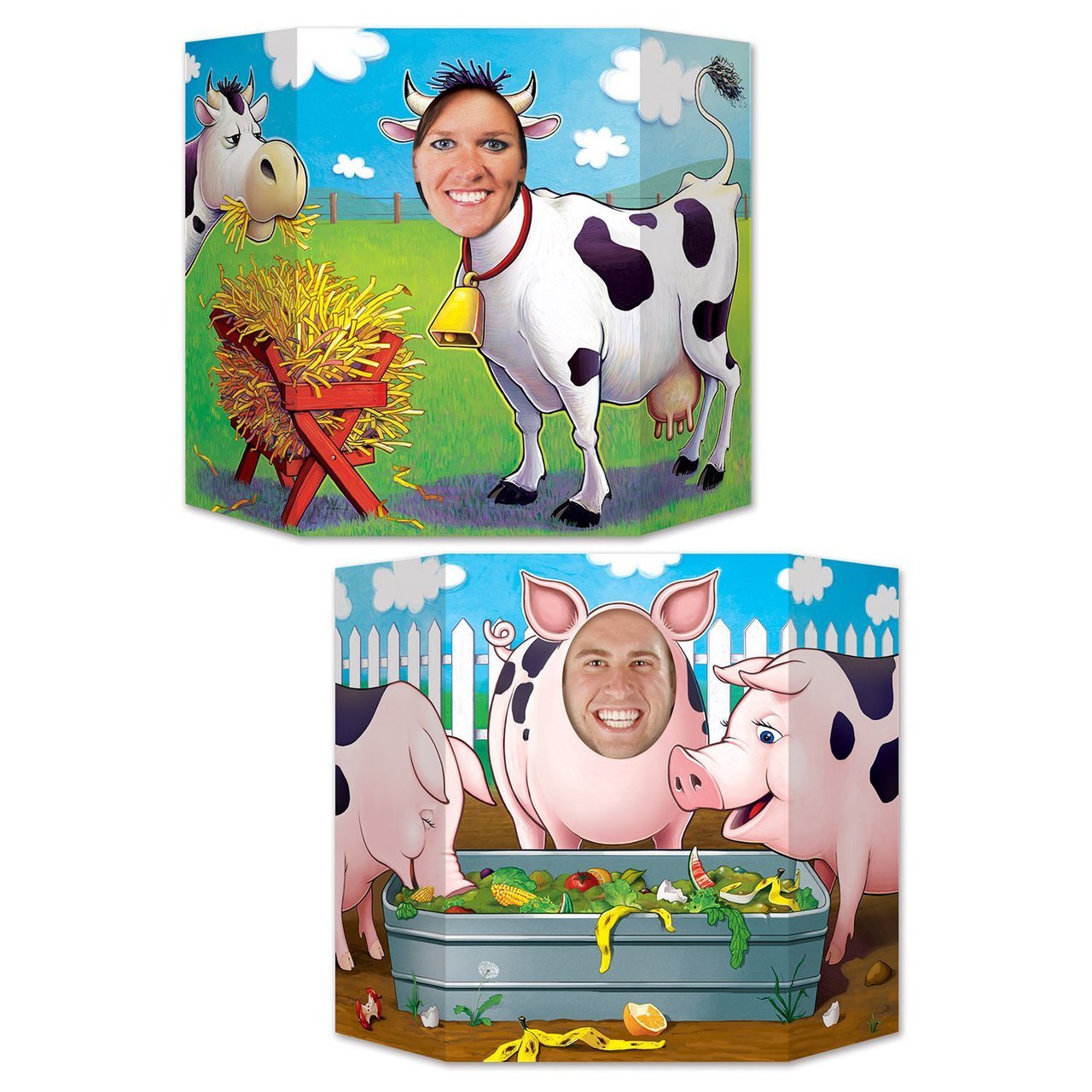 Beistle S54092AZ2, 2 Piece Barnyard Friends Photo Props, 31 x 25