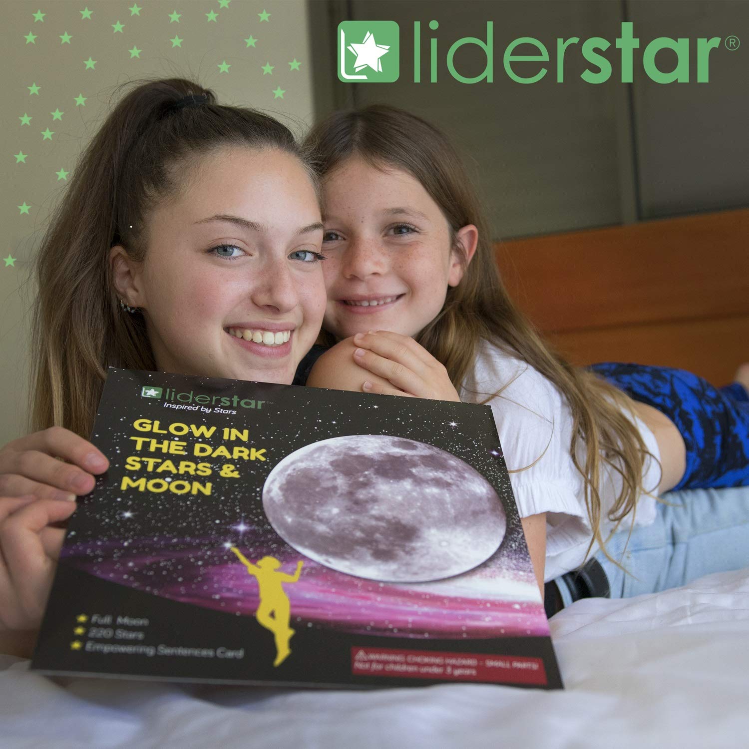 Stars for Ceiling - Glow in The Dark Stars and Moon Wall Decals for Kids Bedroom or Nursery, Luminous Star Stickers for Ceiling,