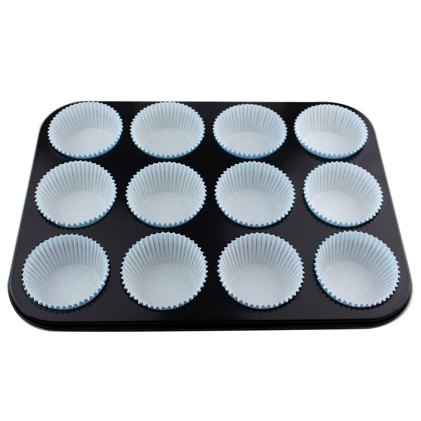 Eoonfirst Standard Size Baking Cups Valentine'S Day Party Cupcake Liners 200 Pcs (Light Blue)