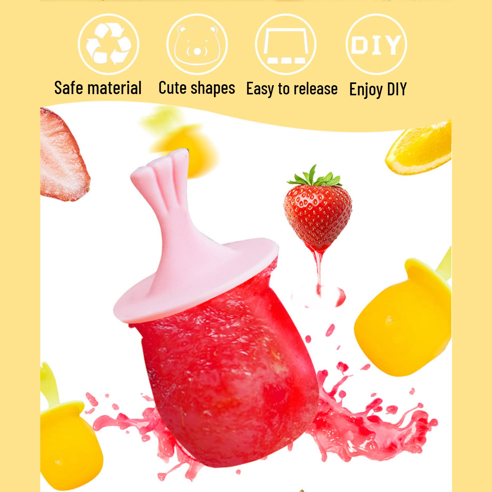 Mini Popsicles Molds For Kids Baby Cute Animal Shapes 6 Pieces Ice Pop Maker Bpa Free Silicone Ice Cream Making Homemade Diy Set