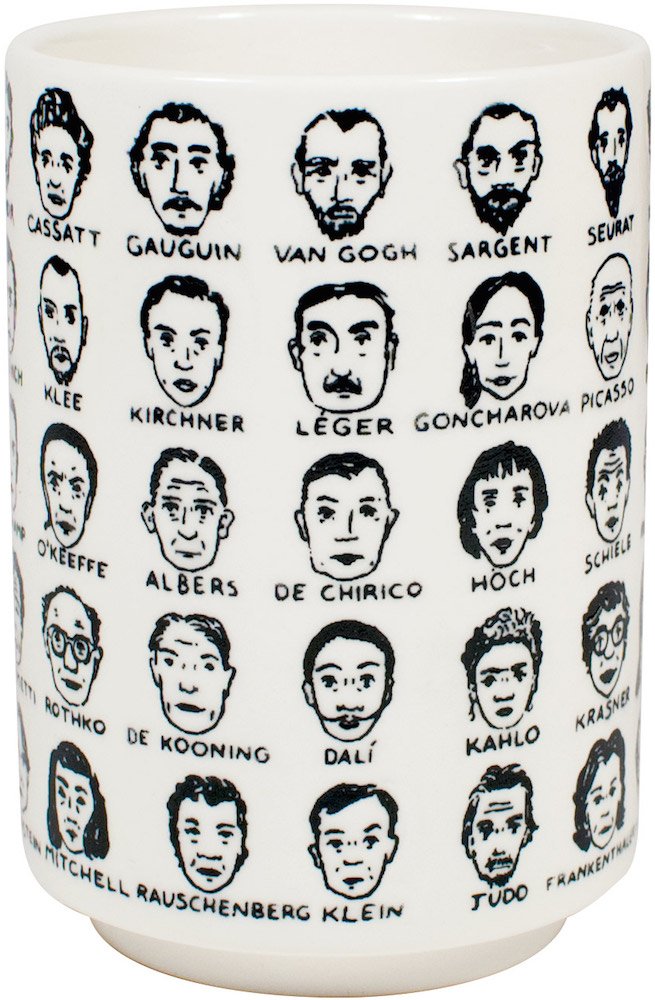 It'S Hard To Get A Handle On Modern Art - Porcelain Tea Cup Featuring 65 Artists