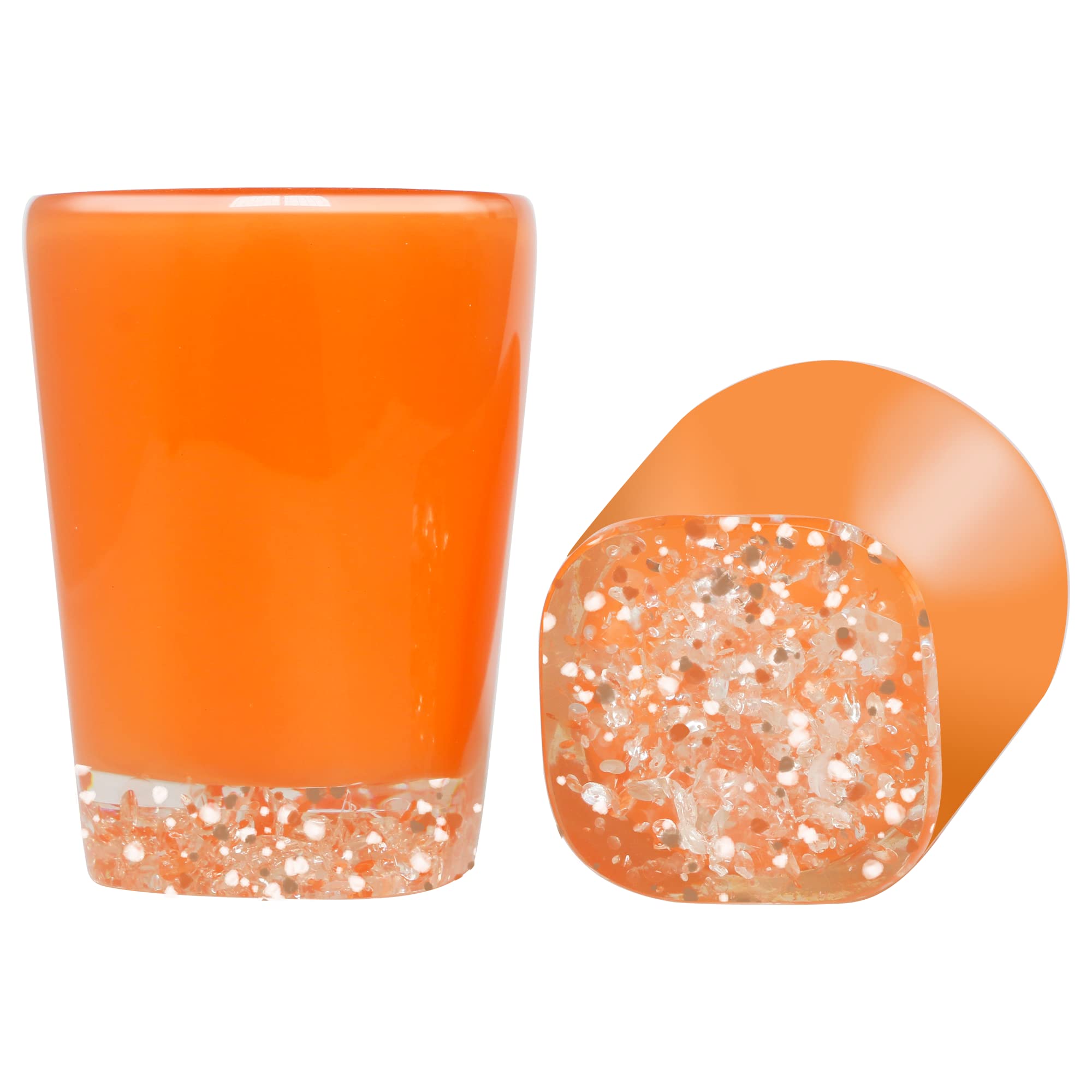 Luant 5-Piece Resin Bathroom Accessory Set With Soap Dish, Dispenser, Toothbrush Holder And Tumbler, Orange