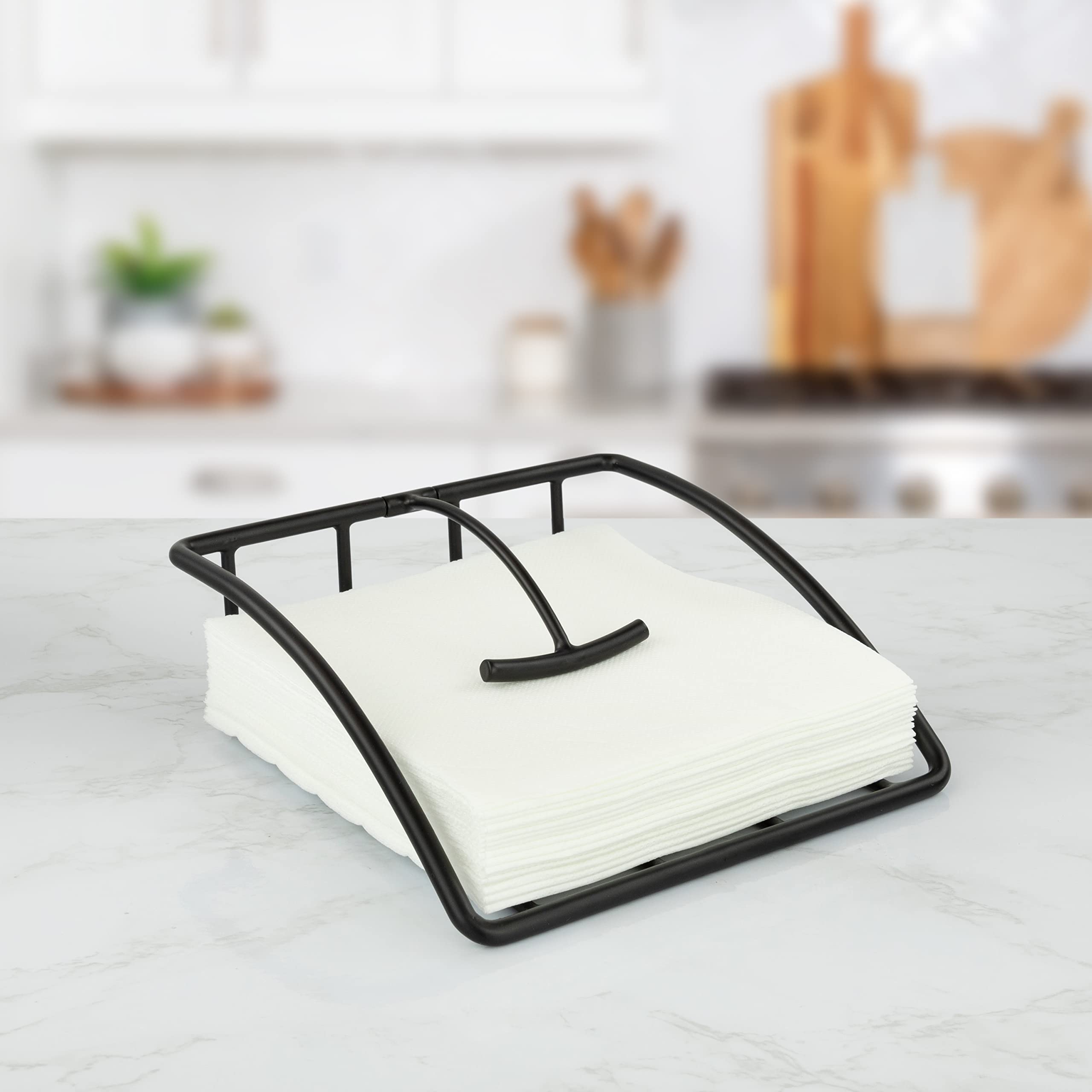 Spectrum Diversified Euro Weighted Napkin Holder For Storage And Dispensing For Dining Room Table And Kitchen Counter Organizati