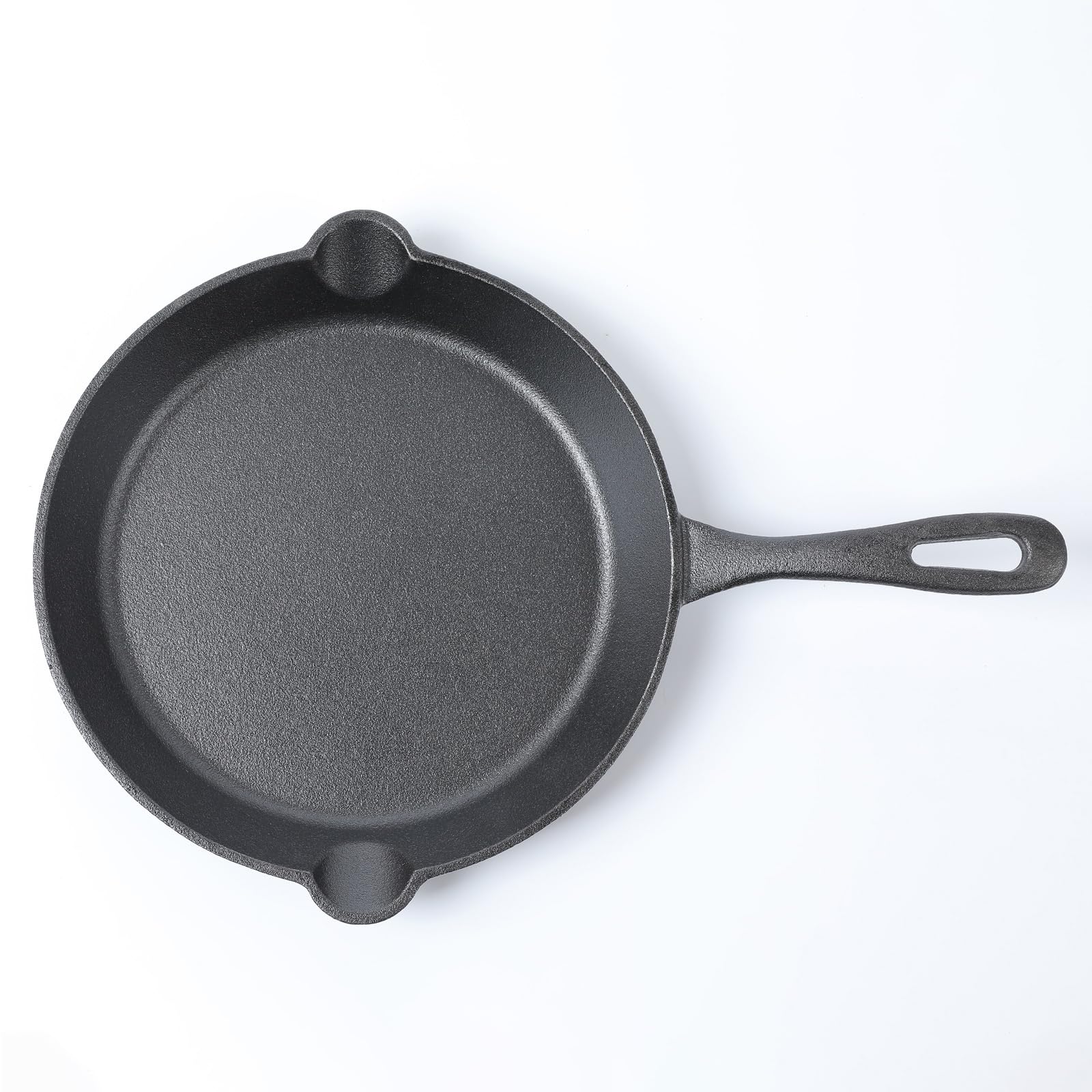 Hawok Cast Iron Skillet Round Fry Pan ,10 Inch Black