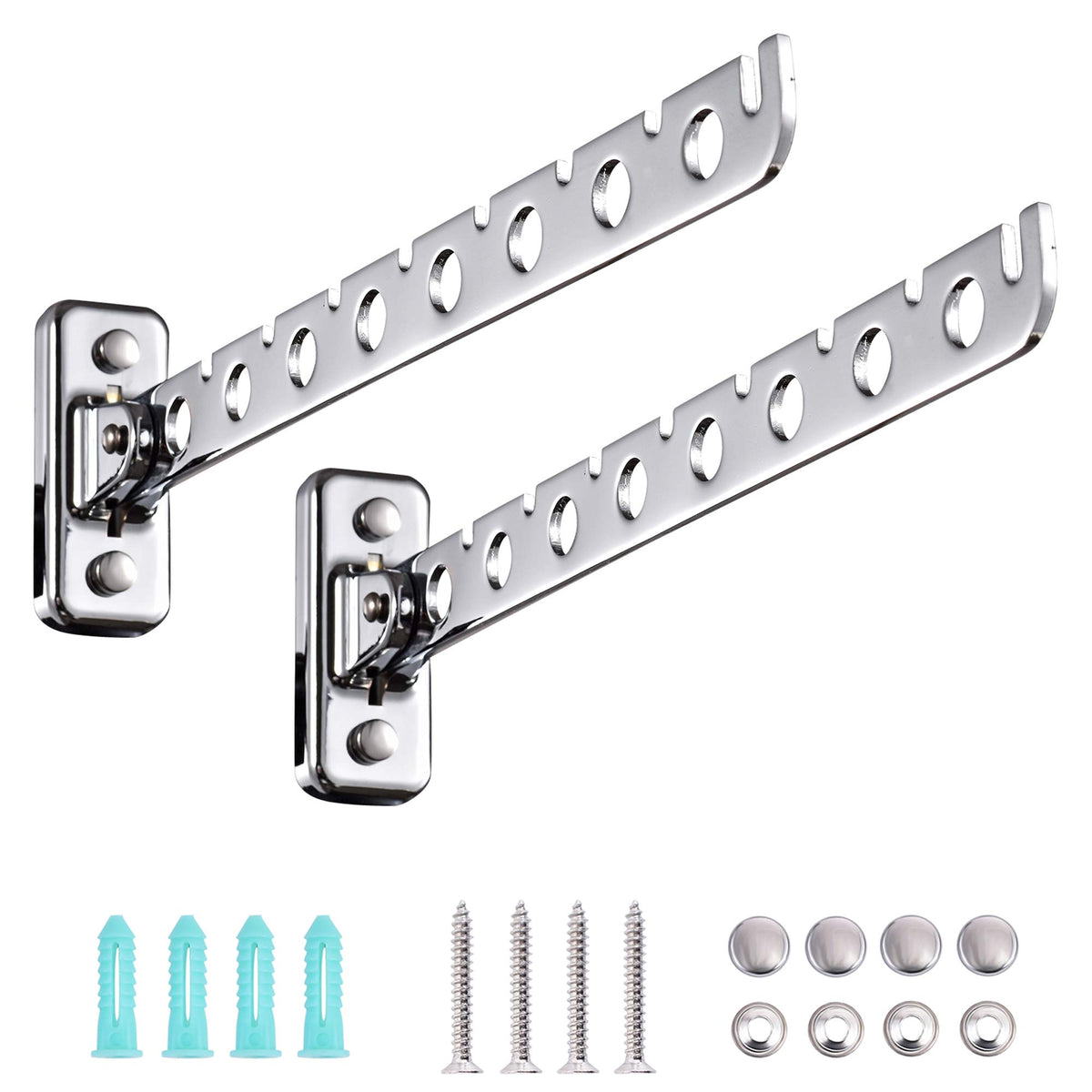 Ashop Laundry Hangers Wall Mount Clothes Hanger Rack Laundry Room Clothes Hanger Wall Mounted Clothes Rack Stainless Steel Cloth