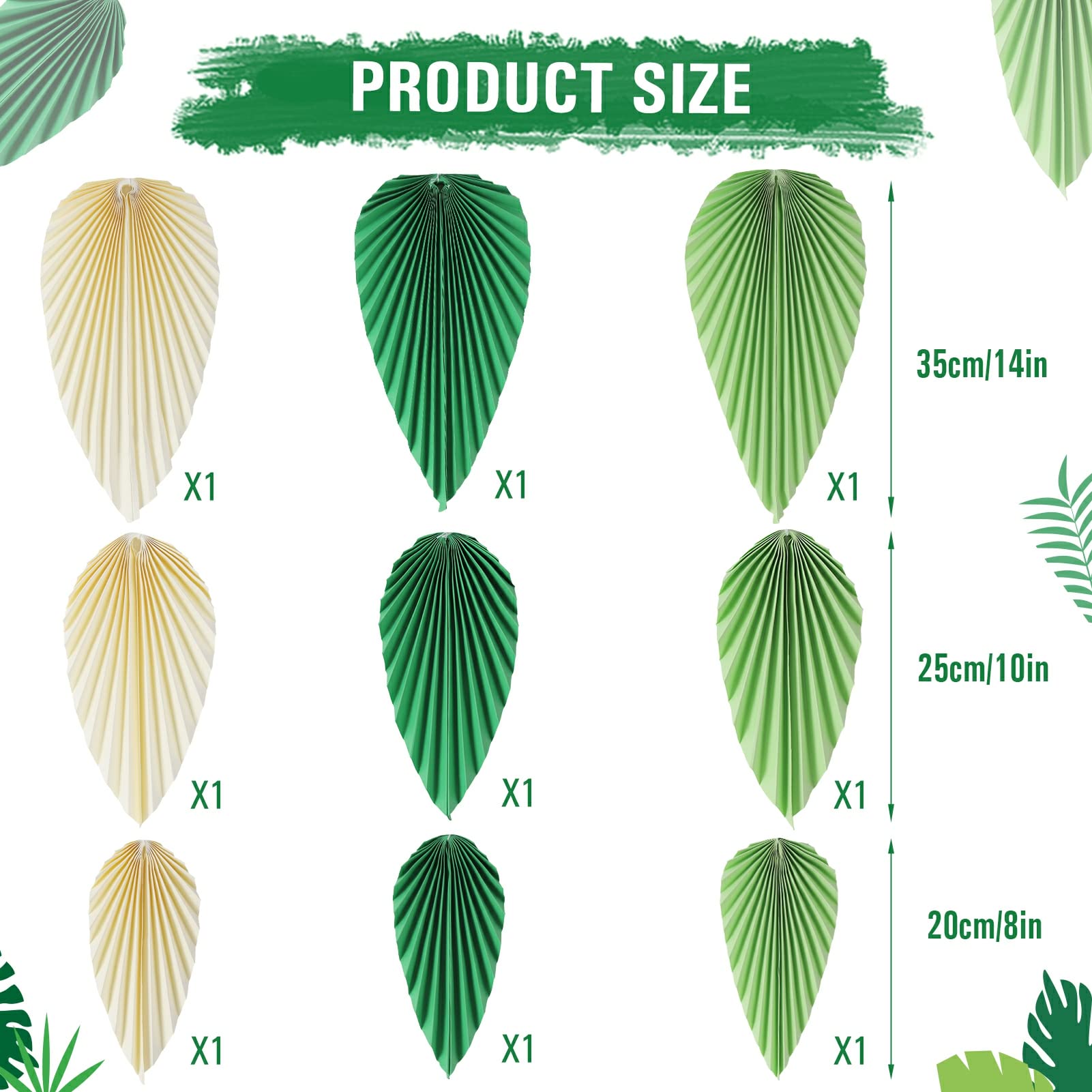 Easy Joy Paper Leaves Decorations For Wall Paper Fans Classroom Decoration Paper Leaves Backdrop Decor Paper Fans Decoration Han