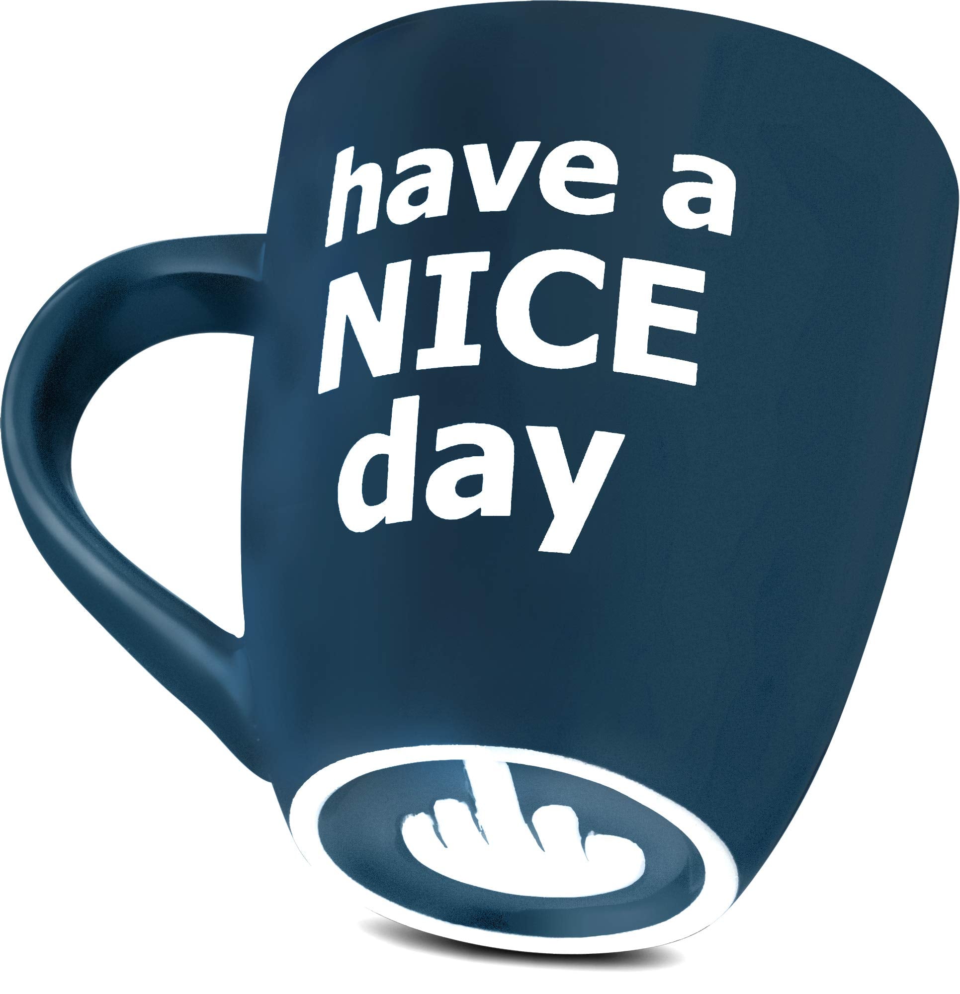 Decodyne Have A Nice Day Funny Coffee Mug, Funny White Elephant Gifts For Adults, Gag Gifts For Women And Men With Middle Finger