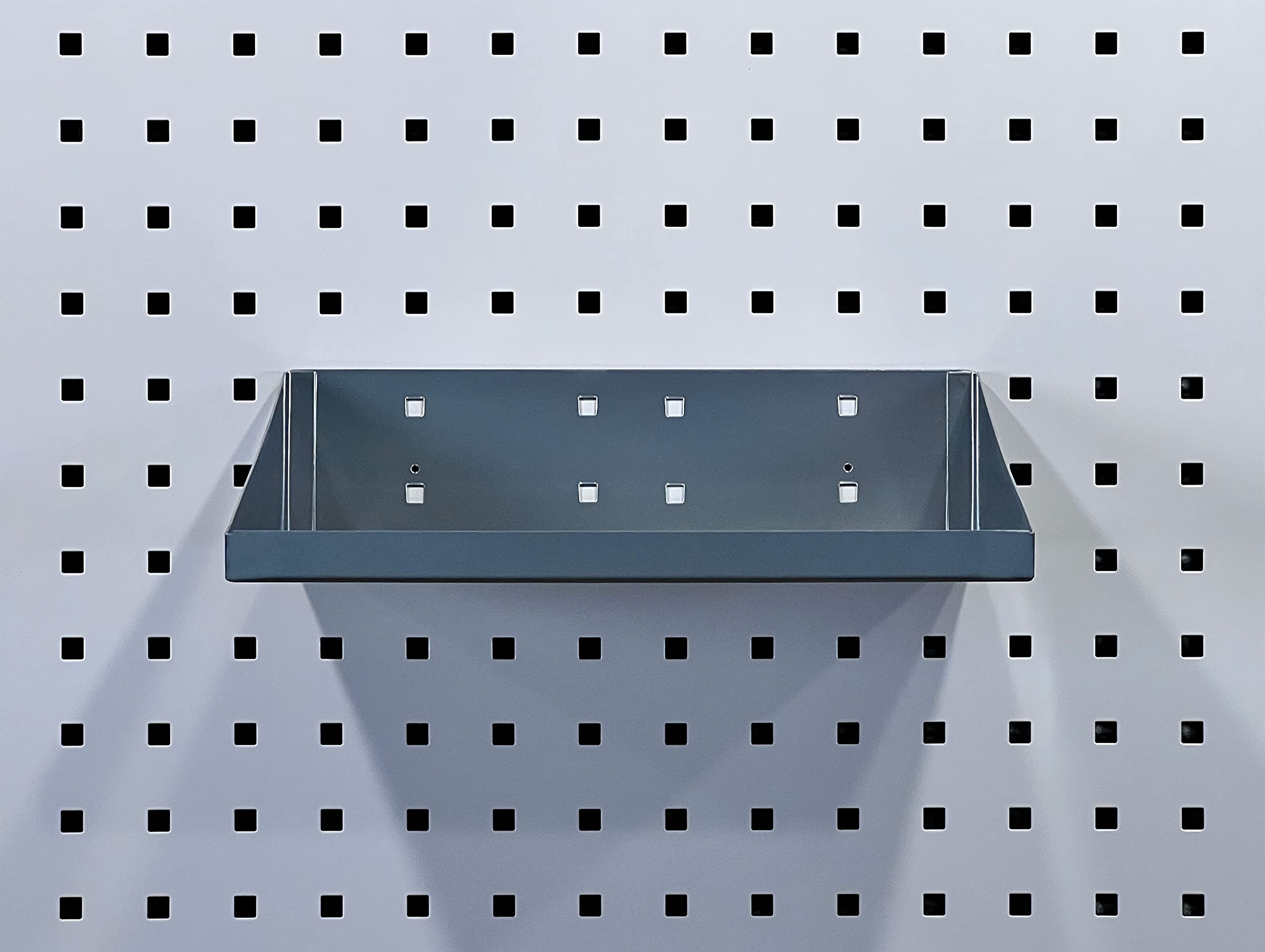 Triton Products 56120-Slv Lochook Shelf With Garment Hanger, 12'' X 10'', Silver