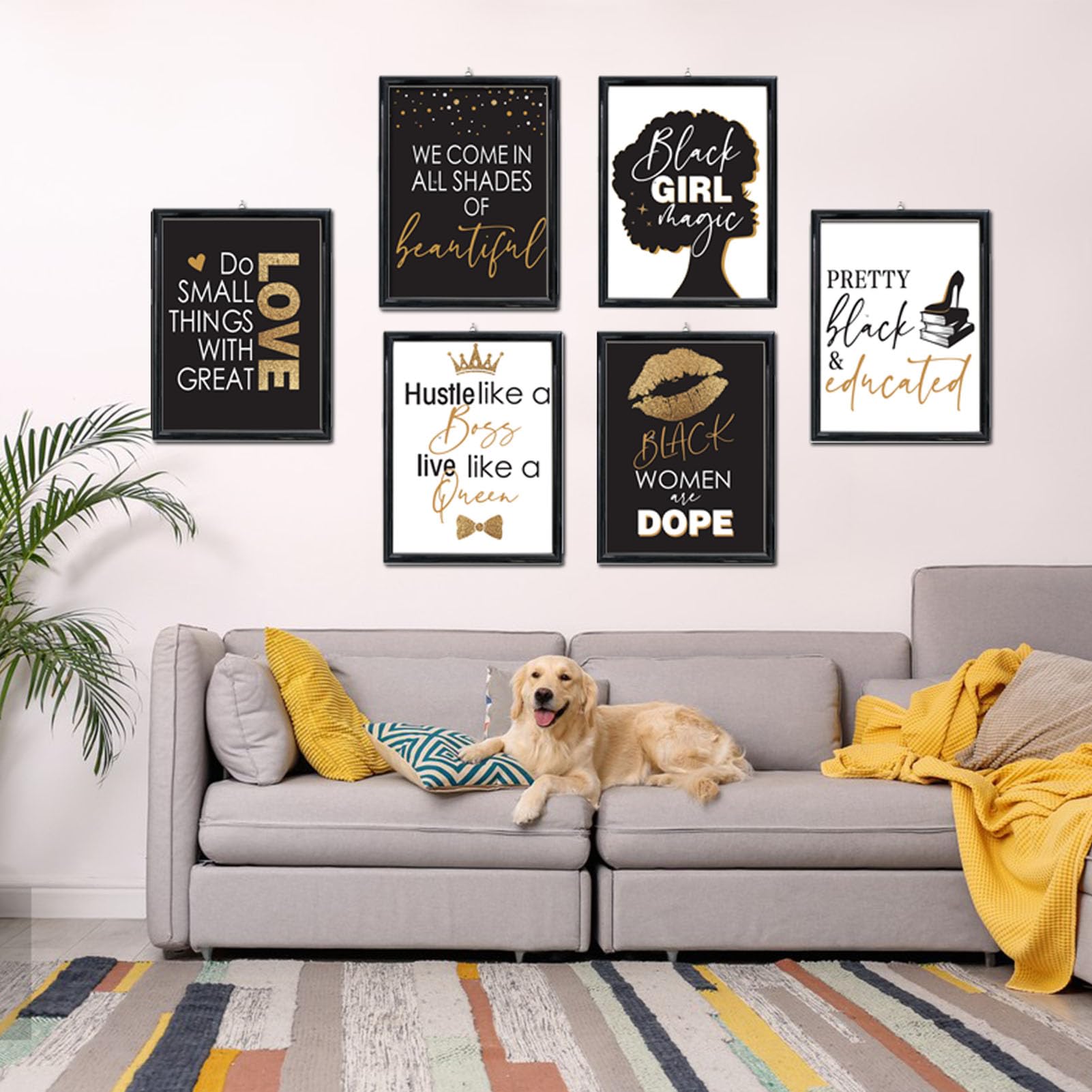 Inspirational Wall D?or Teen Black Girls Bedroom D?or Makeup Lash Lips Wall Art Poster  Motivational Design for Bathroom Beauty Salon Room Spa Classroom office Decor  8 x 10 Inch  Unframed