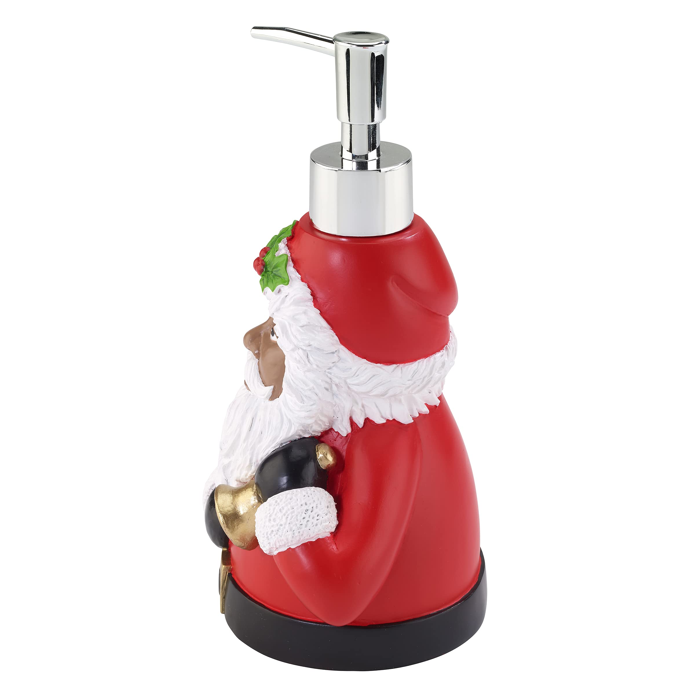 Avanti Linens - Soap Dispenser/Lotion Pump, Resin Bathroom Accessories, Christmas Bathroom Decor (Holiday Collection, Black Sant