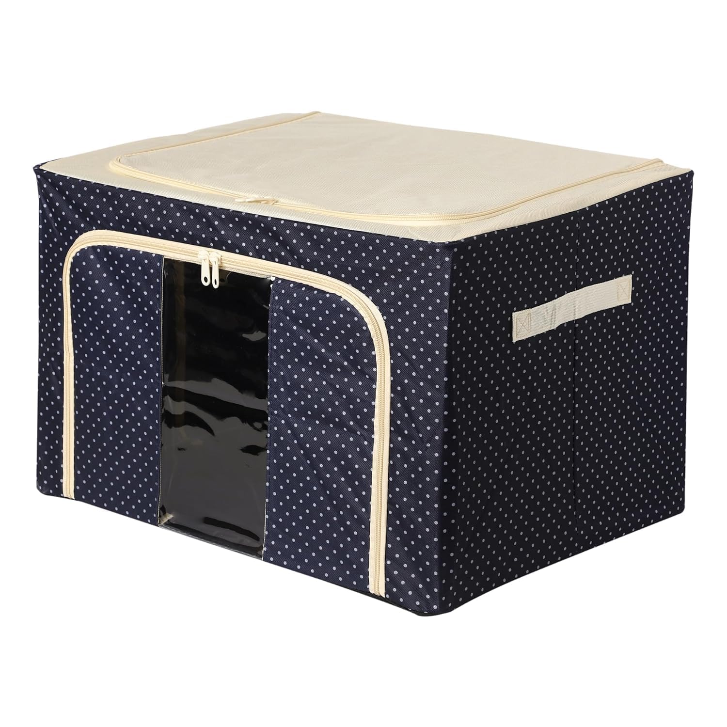 Eturys Storage Box For Clothes Foldabe Wardrobe Organiser With Zipper Transparent Window Underbed Storage Bag Moisture Proof Sui