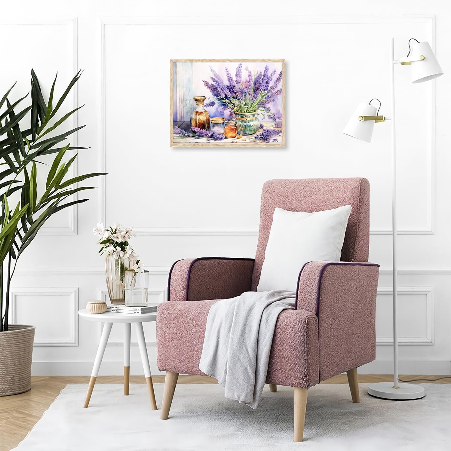 Purple Lavender Wall Art Lavender Bathroom Decor Rustic Country Purple Flower Pictures Artwork For Bathroom Bedroom Farmhouse 12