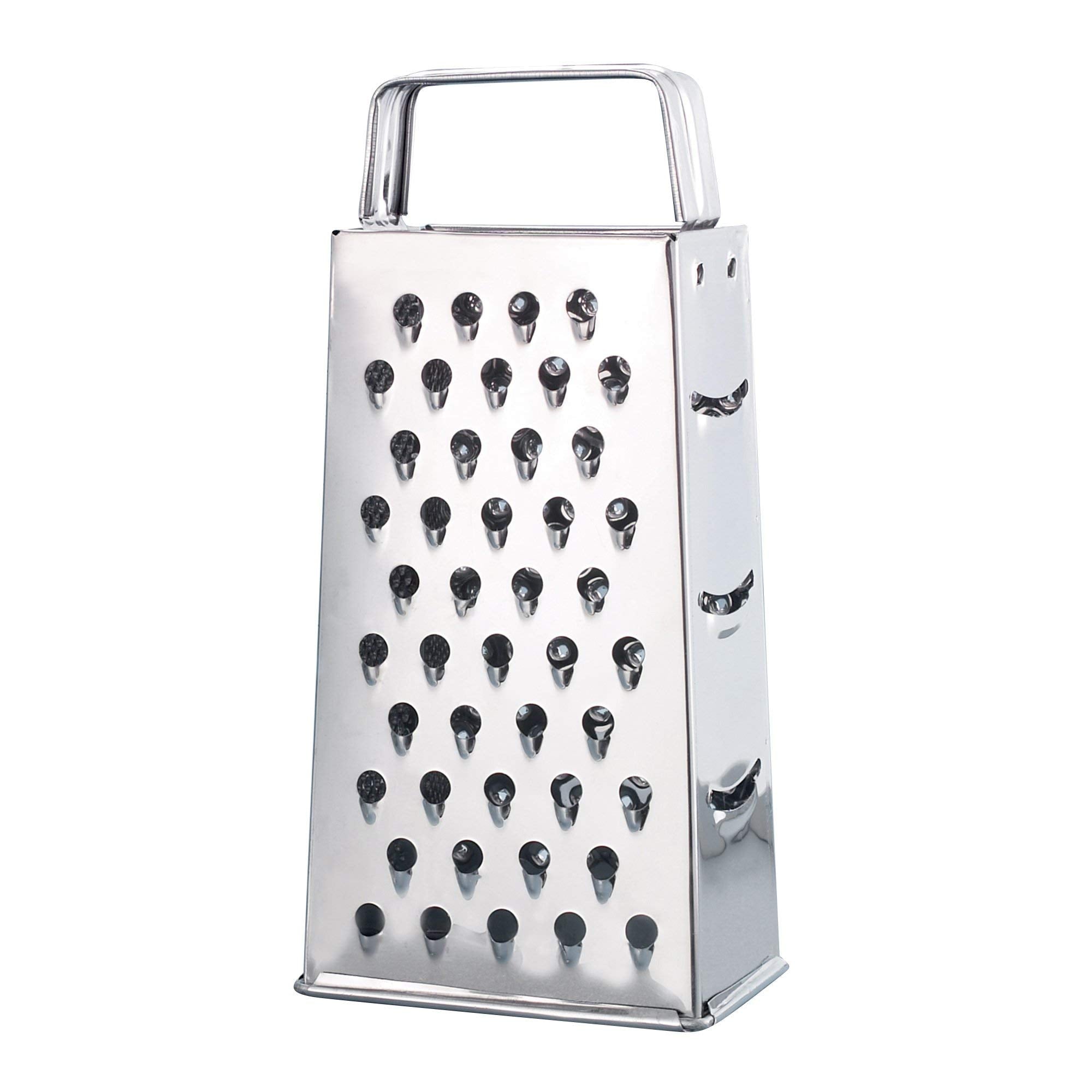 Hic Kitchen Professional Grater Zester, Stainless Steel, 4 Multi-Grating Surfaces, 7.5 X 4.25 X 3.25-Inches, Secure-Grip Handle,