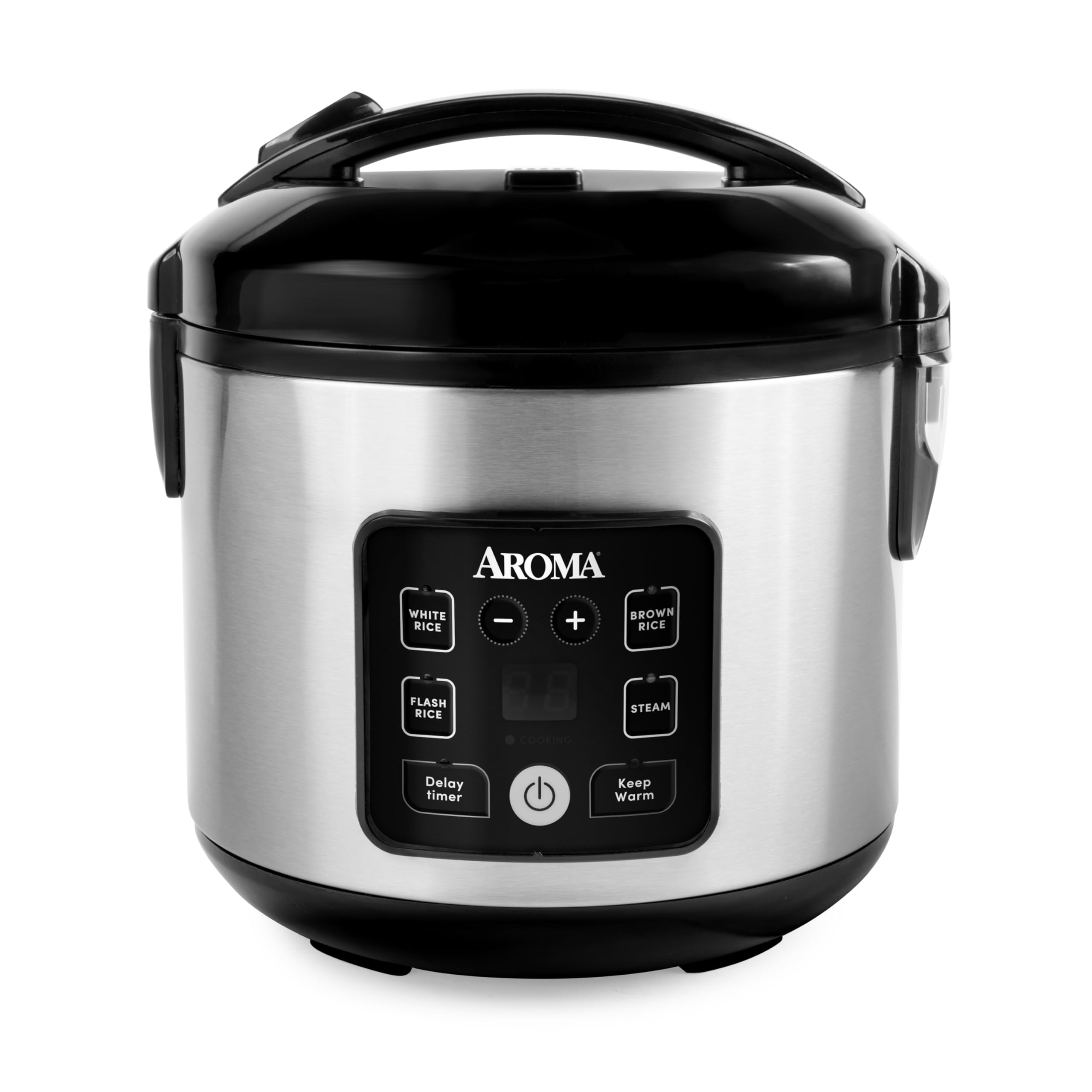 AROMA? CoreCoatDigital Rice Cooker & Steamer for Brown Rice with Nonstick Ceramic Coating (8 Cups Cooked, 4 Cups Uncooked)