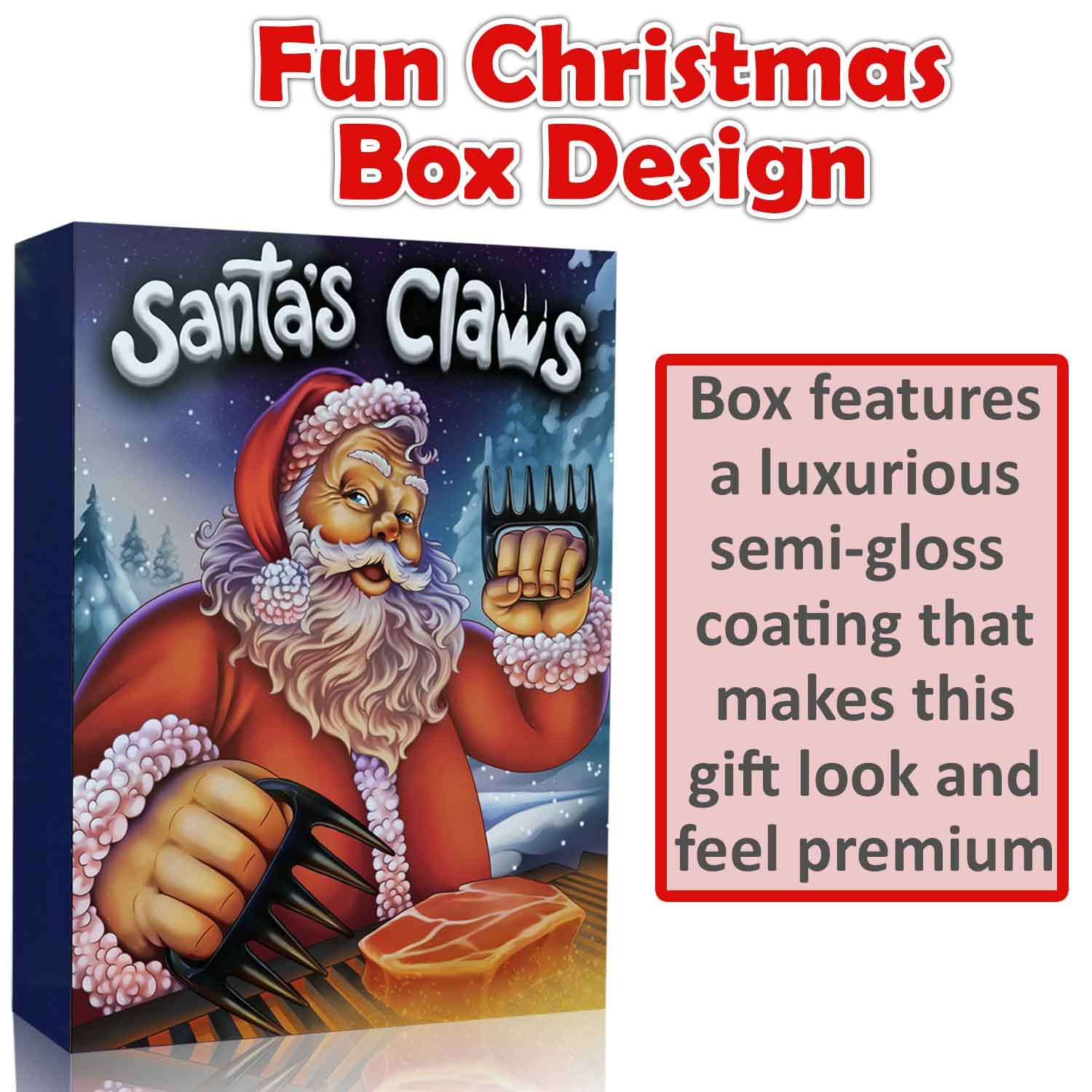 Meat Claws For Shredding. Santa'S Bbq Claws. Funny Stocking Stuffers For Men Dads Grillers, Boss Boyfriend Christmas Gift Box. B