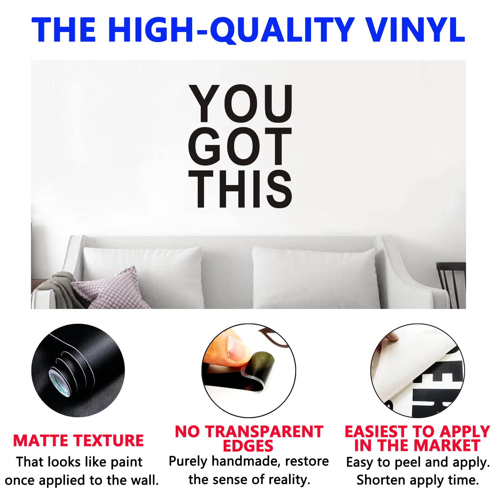 Seatune Gym Inspirational Wall Decals - Motivational Quotes Positive Wall Stickers - Office Garage Bedroom Living Room Bathroom