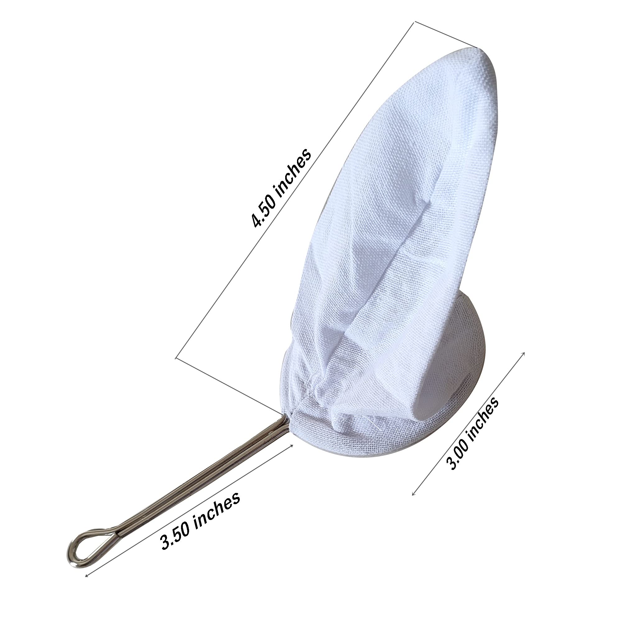 Heavens Tvcz Thai Coffee Tea Filter Sock Cloth Strainer Handle Bag Reusable Traditional Stainless Steel Cotton Small Drink Size