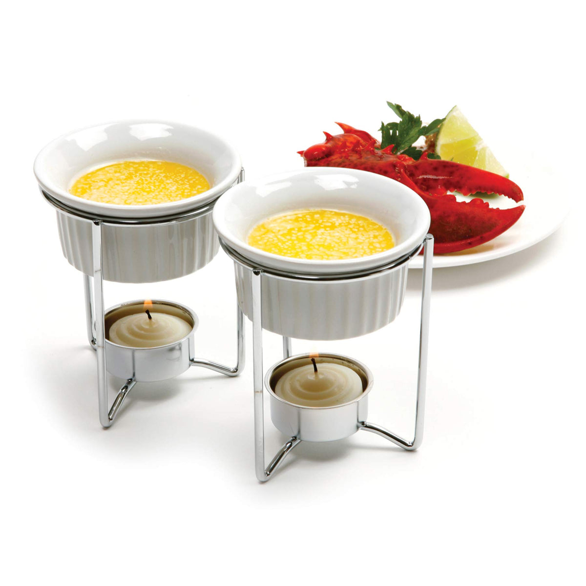 Norpro Butter Warmers, Set Of 2, 1 Ea, White