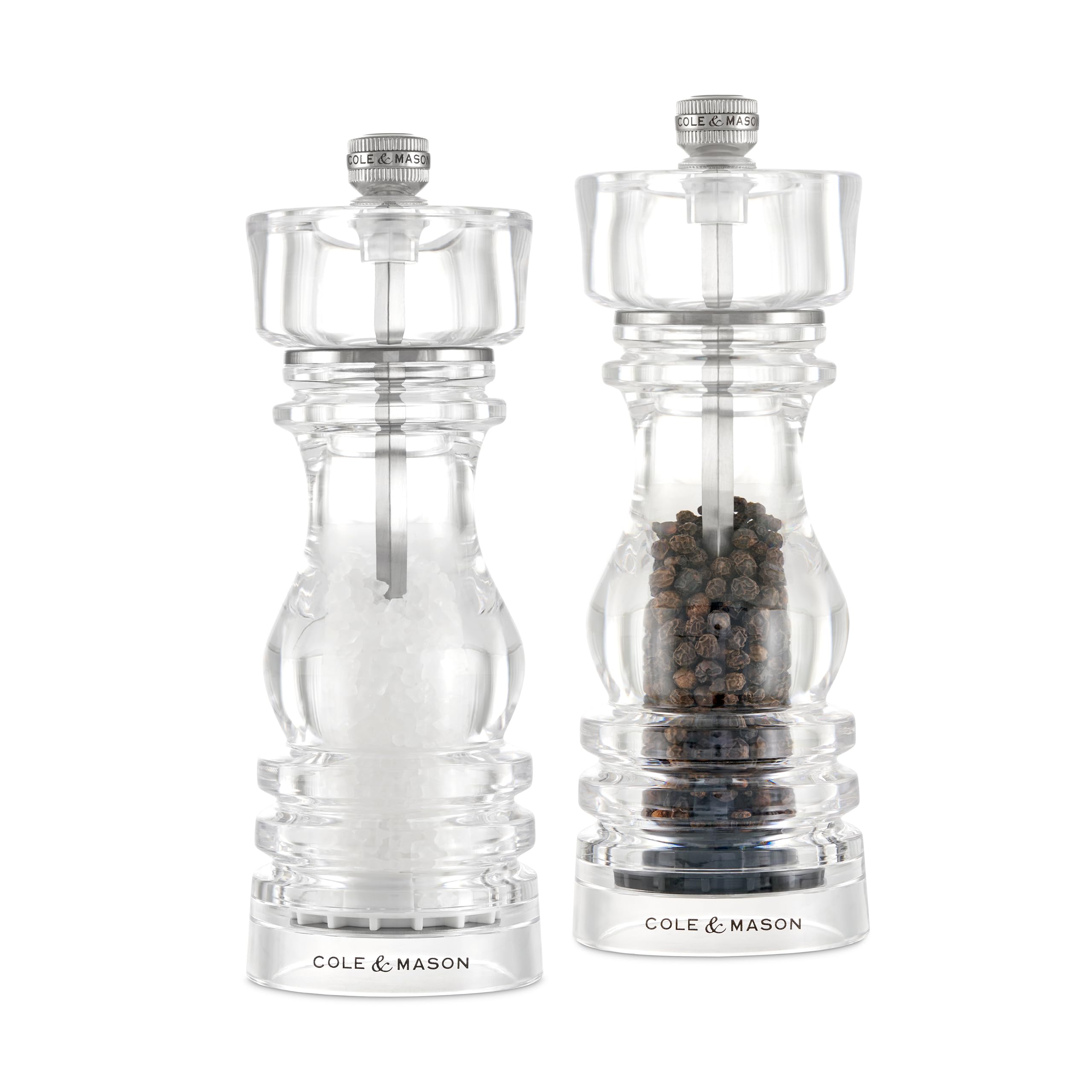 Cole & Mason London Refillable Spice Mill - Kitchen & Home Accessory - Salt & Pepper Grinder Set - Salt Mill with Ceramic Mechan