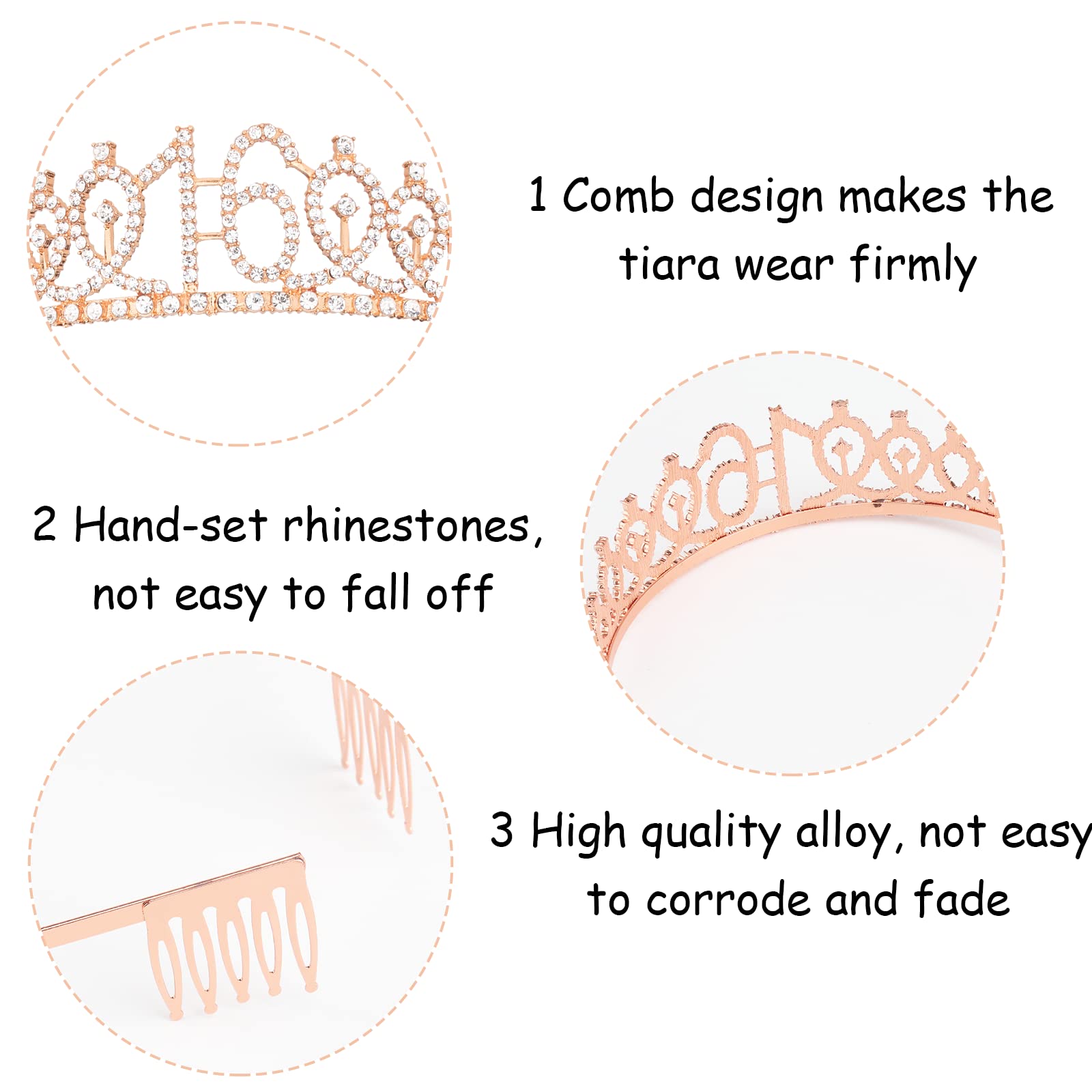 16Th Birthday Crown And Sash Kit-  ''Sweet 16 ''Birthday Decorations 16Th Birthday Party Gifts Birthday Party Supplies For Girls