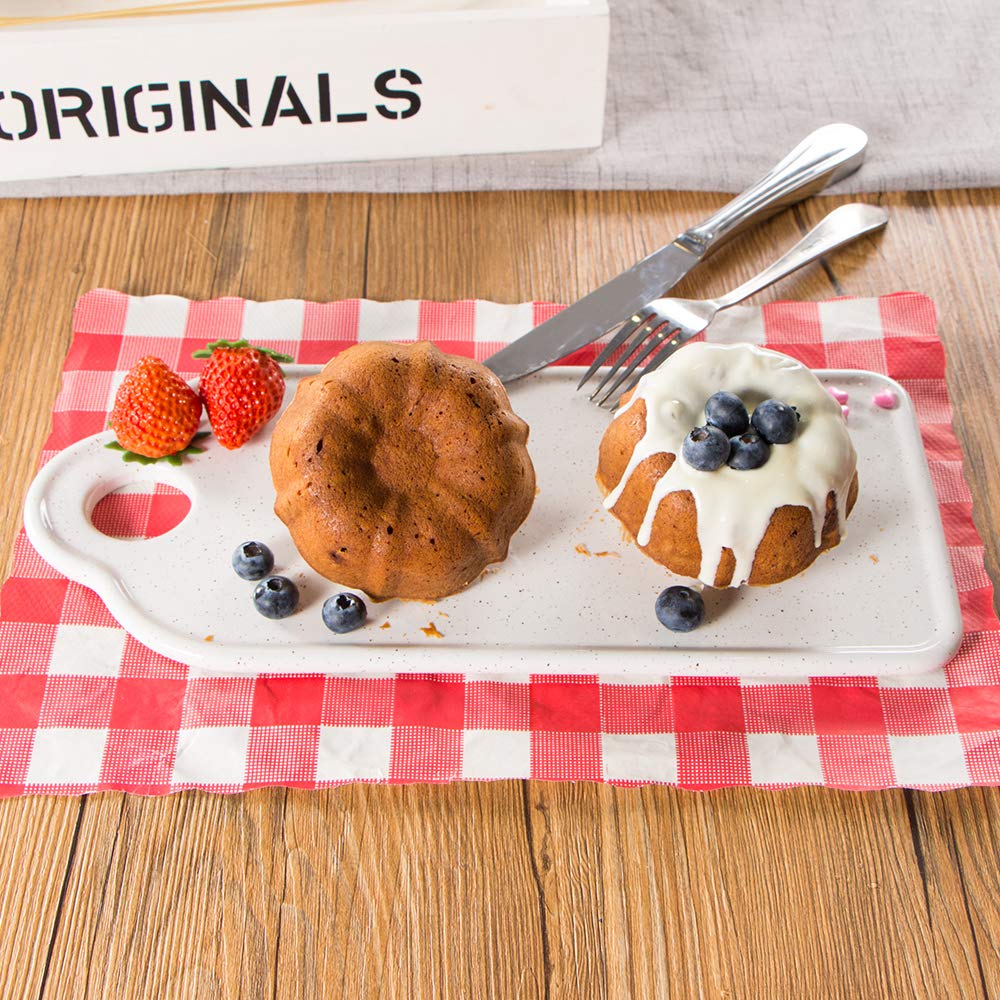 Webake Mini Cake Pan Nonstick Fluted Cake Pan 4 Inch Carbon Steel Baking Cup Mold For Buntcake, Bavarois, Brownie, Cupcake, Pudd