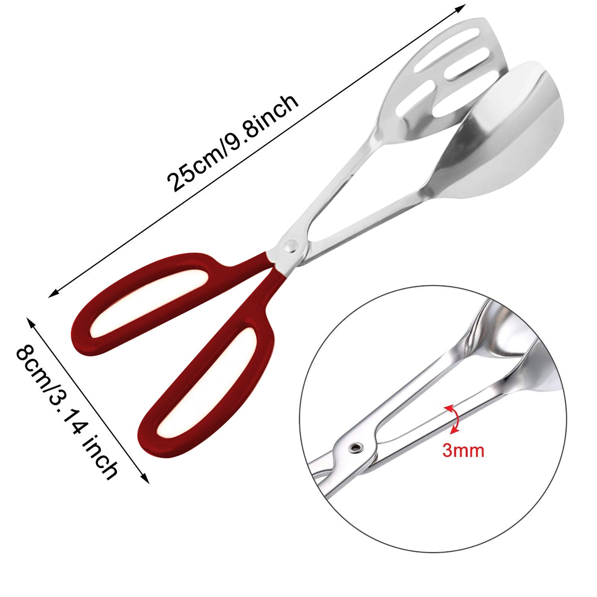 Buffet Tongs,Gle2016 Upgraded Version Stainless Steel Buffet Party Catering Serving Tongs Thickening Food Serving Tongs Salad To